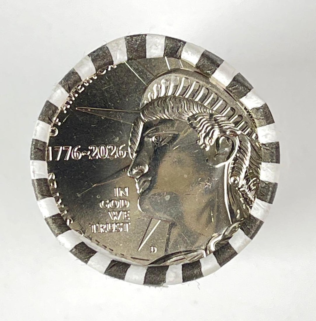 1776-2026 D US $10 Roll of America 250th Enduring Liberty Half Dollars: 1776-2026 D US 0 Roll of America 250th Enduring Liberty Half Dollars