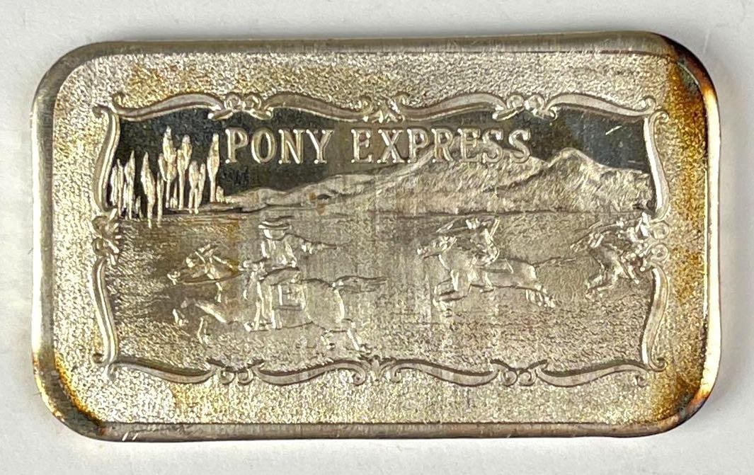 Mother Lode Mint Pony Express 1 oz .999 Fine Silver Ingot/ Bar (1 of 2)