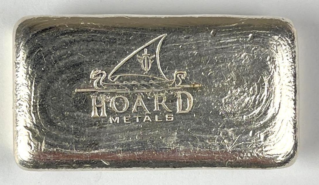 Hoard Metals 5.7 oz .999 Fine Silver Hand Poured Ingot/ Bar: Hoard Metals 5.7 oz .999 Fine Silver Hand Poured Ingot/ Bar
