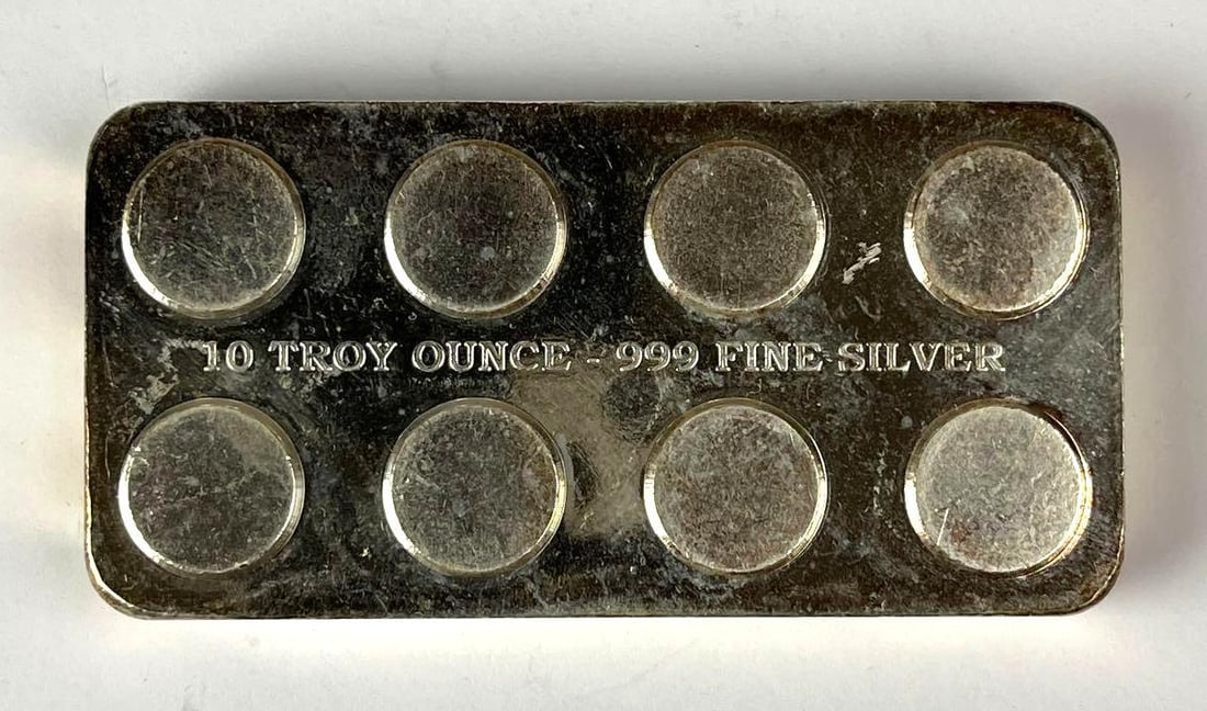 Monarch Precious Metals Building Block Lego 10 oz 999 Fine Silver Ingot/ Bar: Monarch Precious Metals Building Block Lego 10 oz 999 Fine Silver Ingot/ Bar