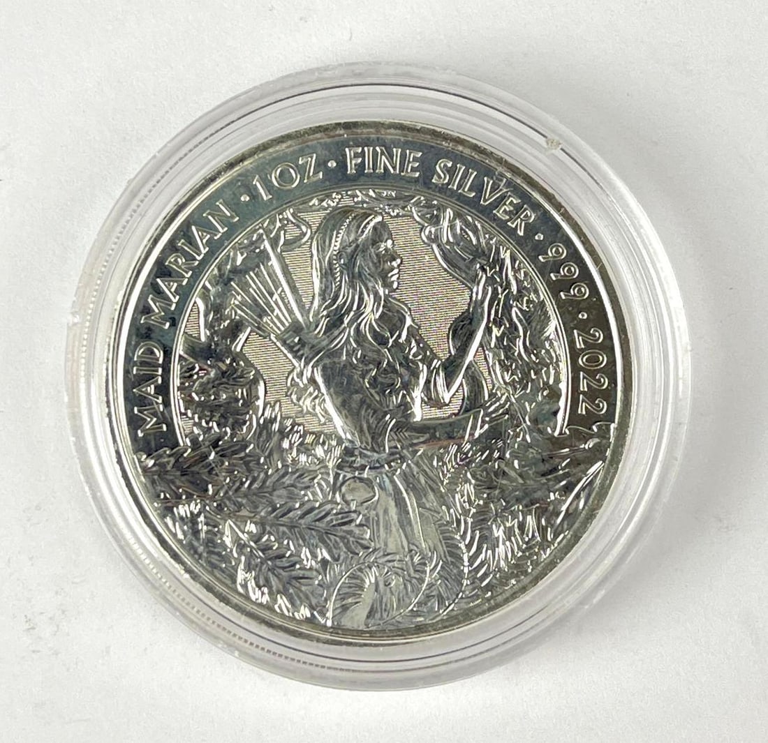 2022 Great Britain Maid Mariah 1 oz 999 Fine Silver Coin: 2022 Great Britain Maid Mariah 1 oz 999 Fine Silver Coin