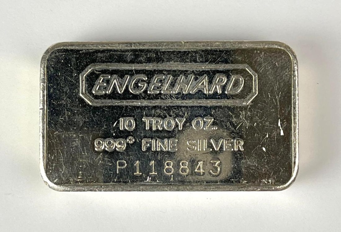 Engelhard 10 oz 999 Fine Silver Ingot/ Bar (1 of 2)