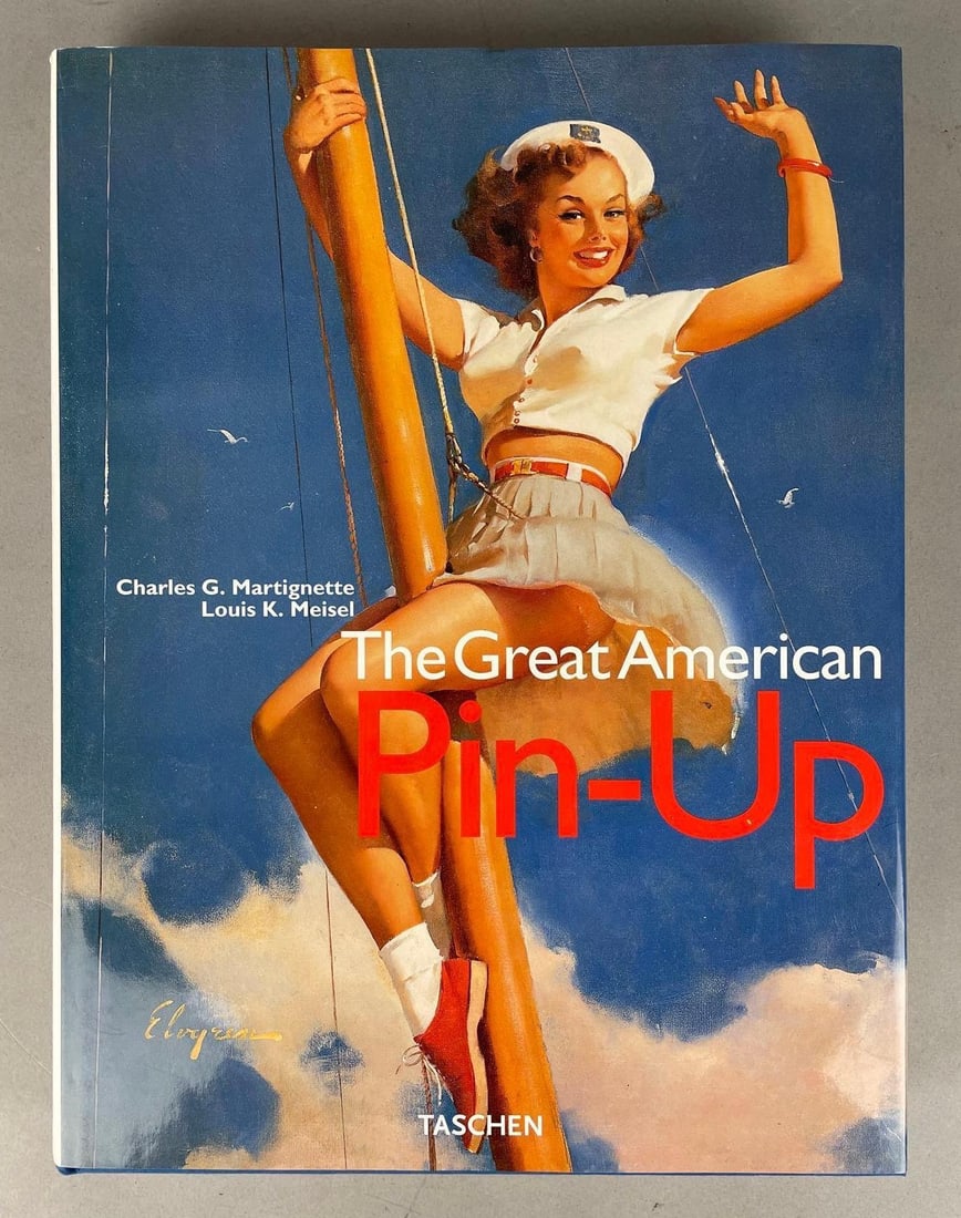 1996 Taschen The Great American Pin-Up Hardcover Book: Measures 12 1/2 inches x 9 3/4 inches
