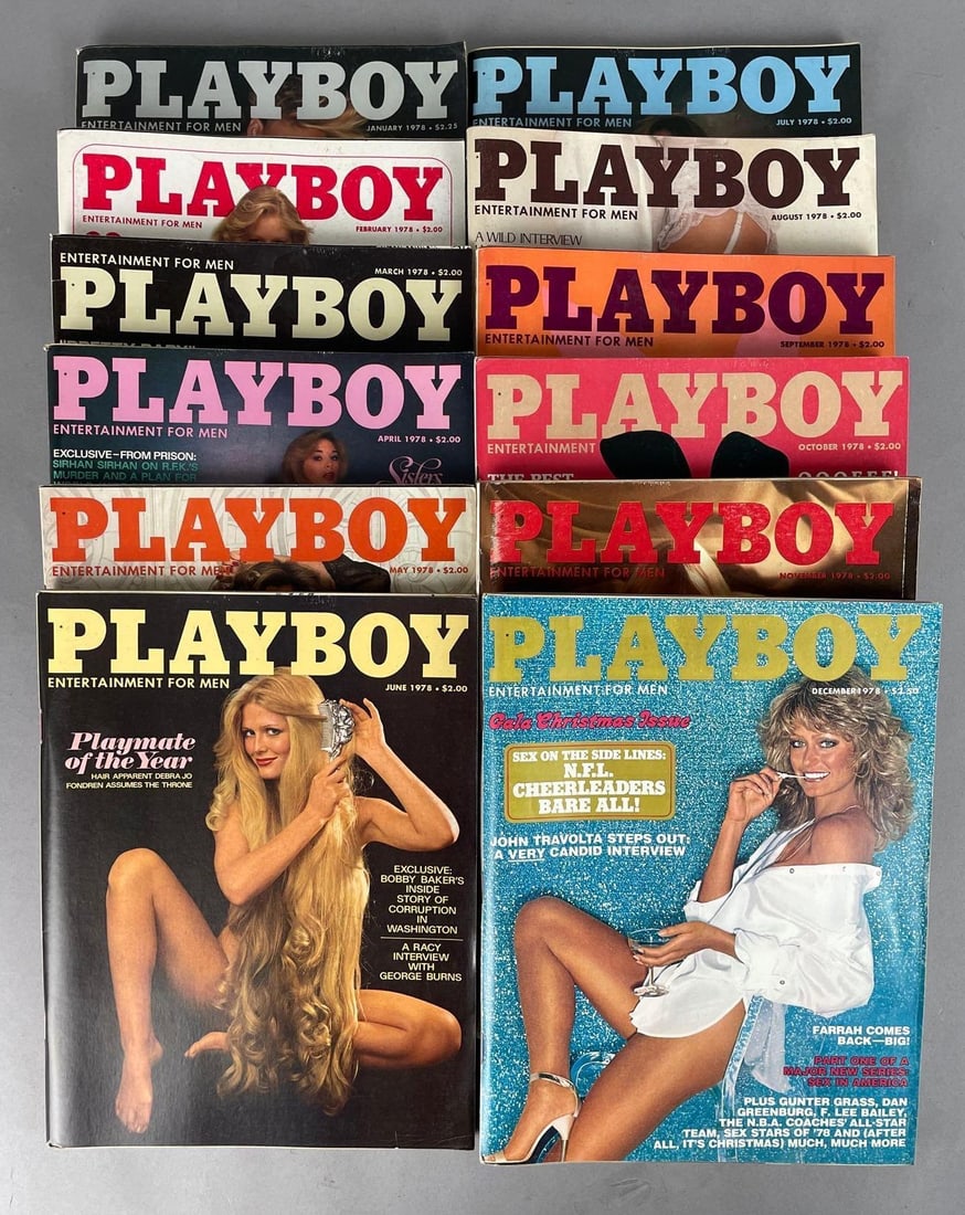 Set of 12 1978 Playboy Magazines: Set of 12 1978 Playboy Magazines