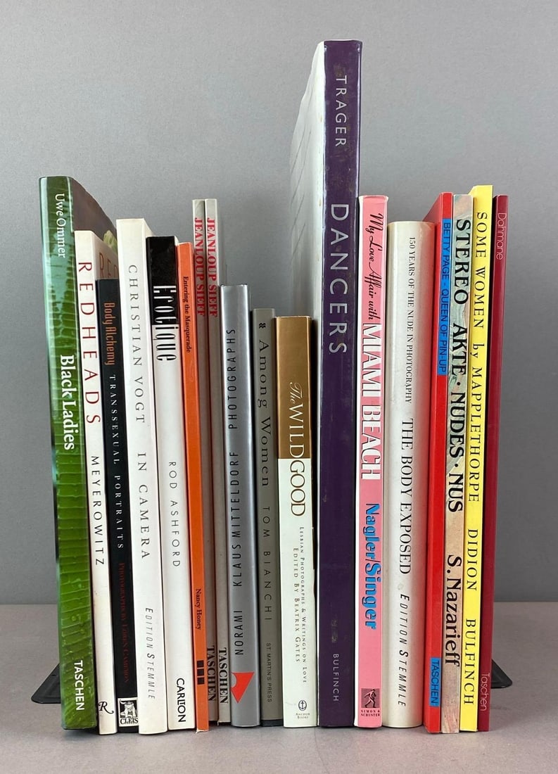 Group of Assorted Erotica and Adult Books: Includes My Love Affair with Miami Beach, Black Ladies, Transsexual portraits and more, largest measures 15 1/2 inches H x 12 inches W
