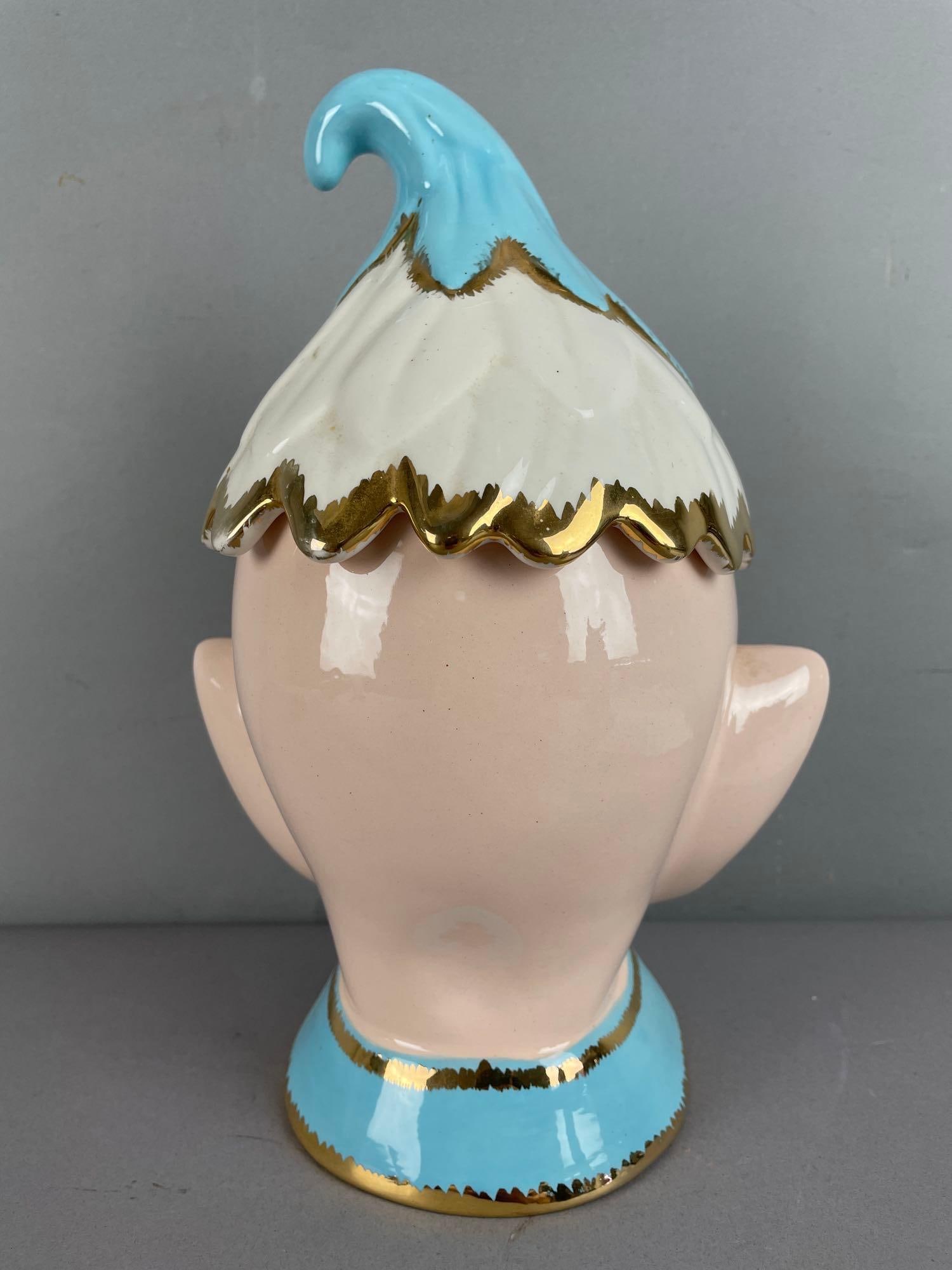 Vintage Pixie Elf Ceramic Cookie Jar - 2