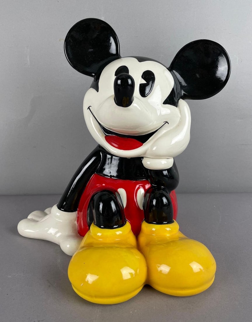 Treasure Craft Disney Mickey Mouse Ceramic Cookie Jar: Measures 12 1/2 inches x 11 inches x 9 1/2 inches