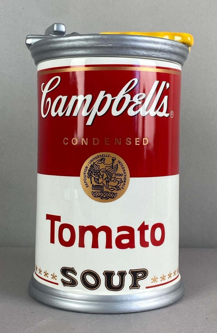1999 Hibaon Campbells Tomato Soup Can Porcelain Advertising Cookie Jar (1 of 4)