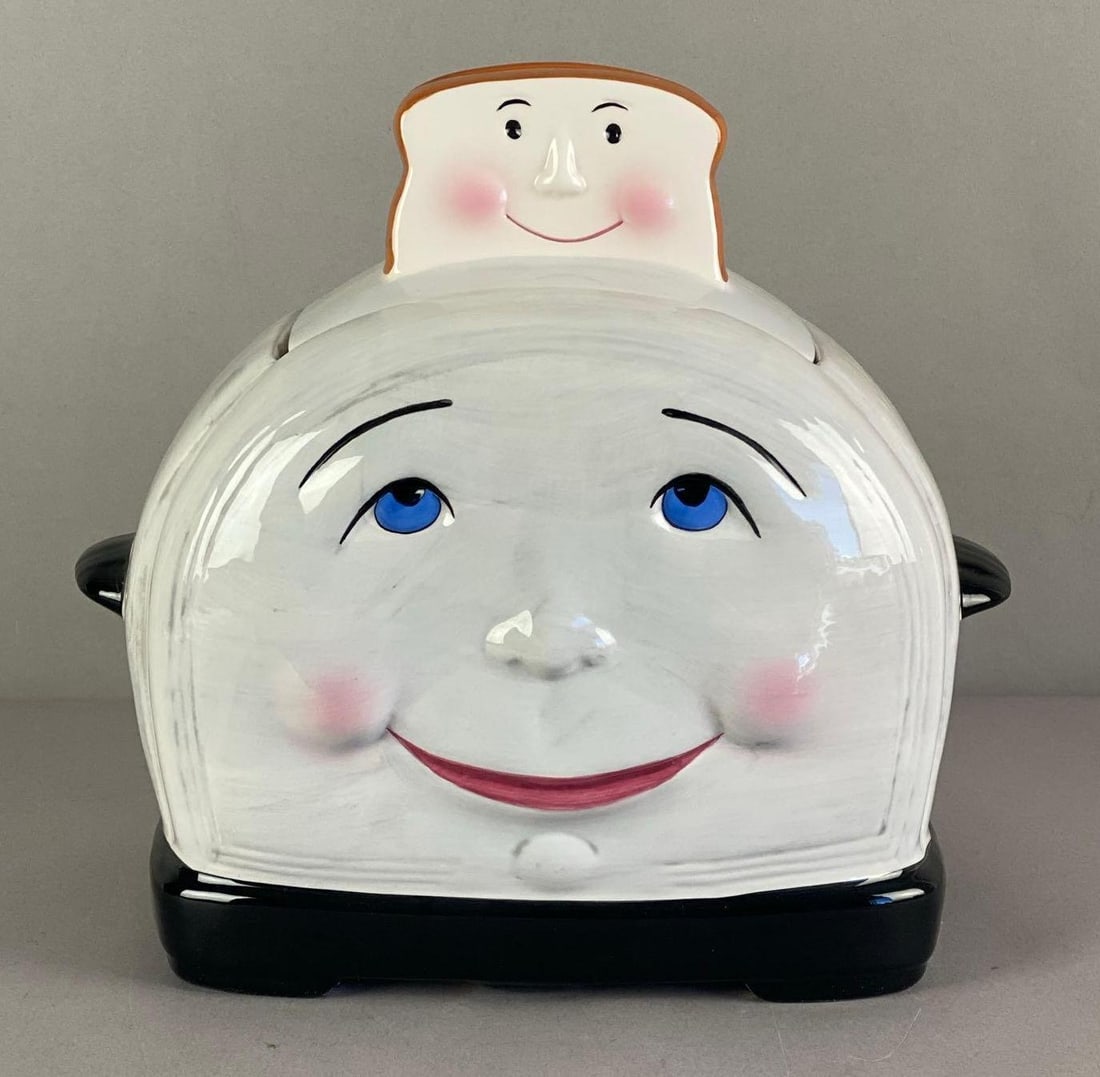 1993 Clay Art Toaster Porcelain Cookie Jar (1 of 5)