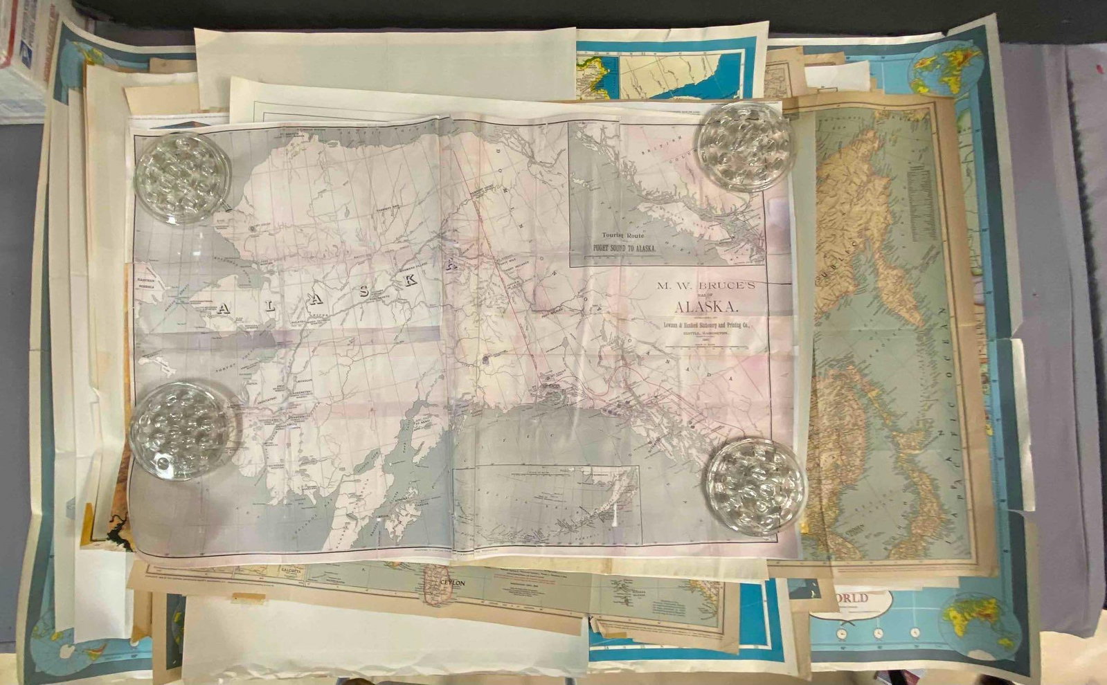 Group of Assorted Vintage Geographical Maps (1 of 5)