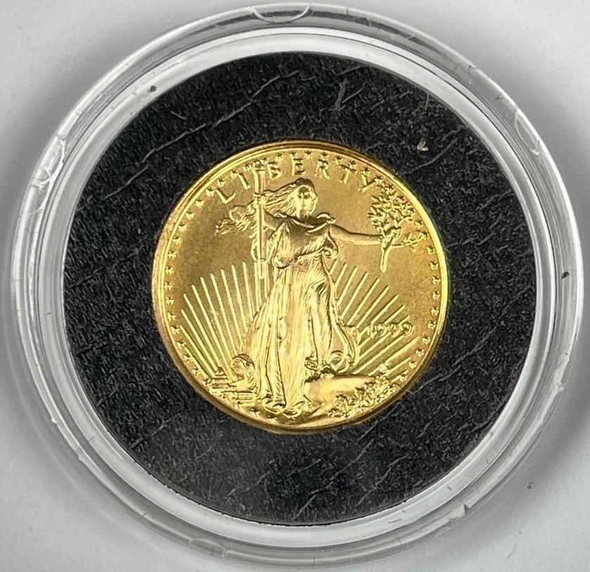 1999 US $5 1/10th oz American Gold Eagle: 1999 US 1/10th oz American Gold Eagle