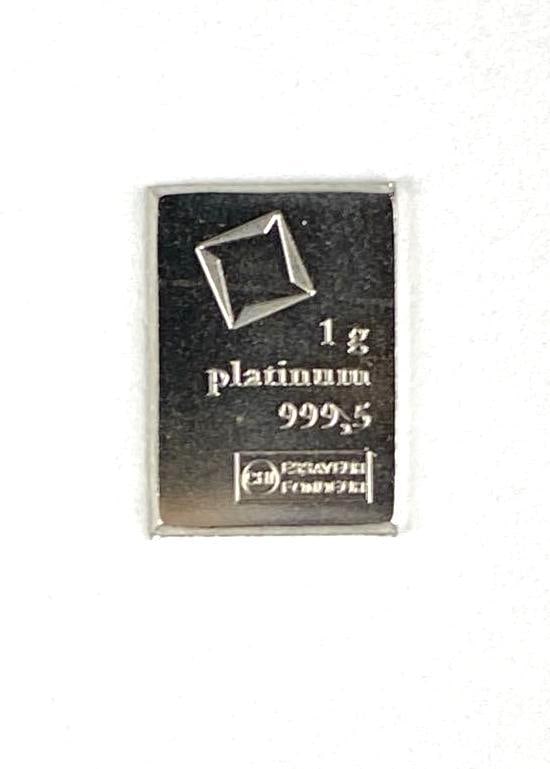 Valcambi Suisse 1 Gram 999.5 Platinum Ingot/ Bar: Valcambi Suisse 1 Gram 999.5 Platinum Ingot/ Bar