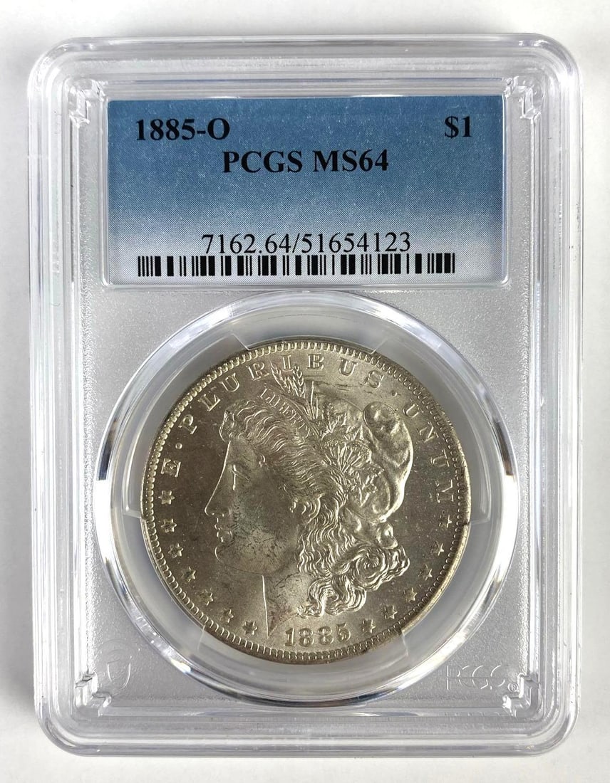 PCGS Graded 1885-O US $1 Morgan Silver Dollar MS64 (1 of 2)
