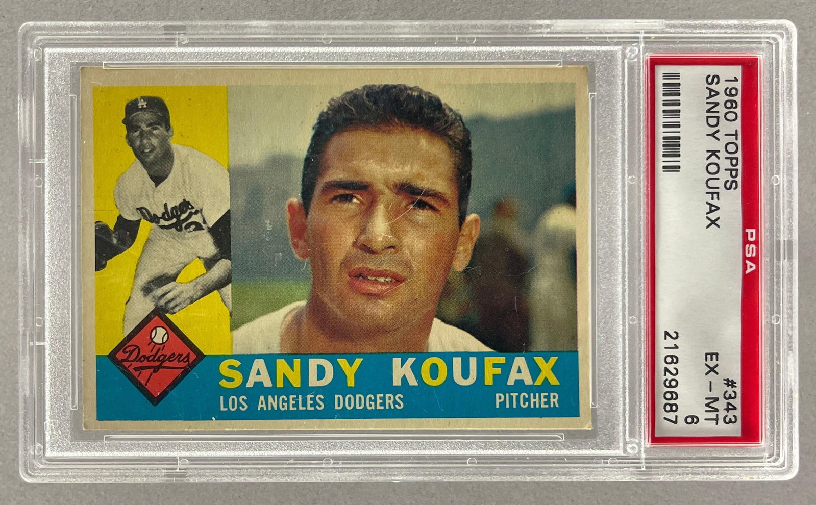 1960 Topps Sandy Koufax #343 PSA 6 (1 of 2)