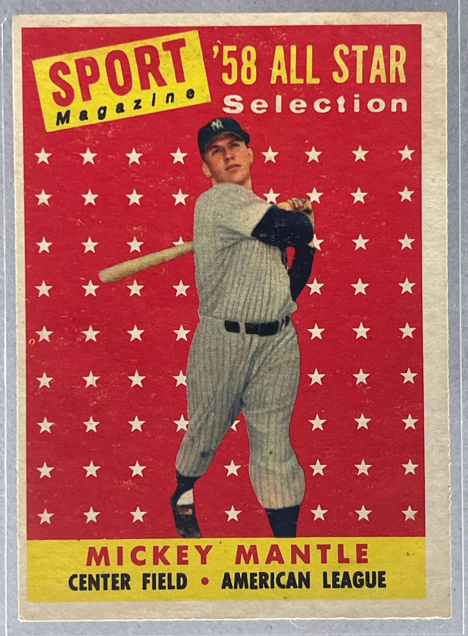 1958 Topps All-Star Mickey Mantle #487 (1 of 2)