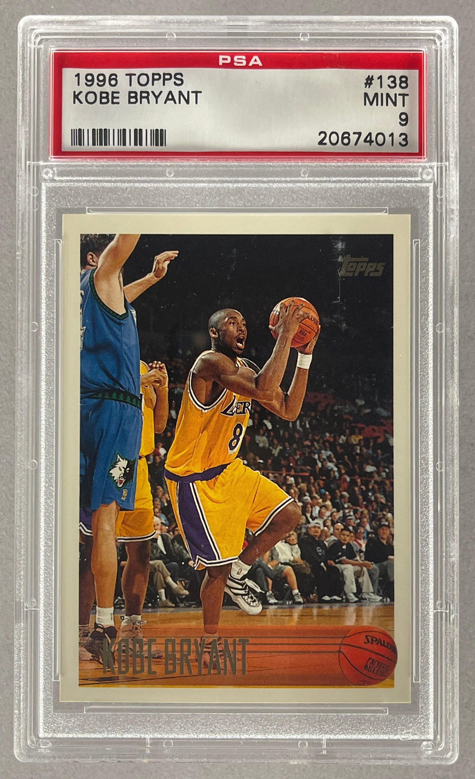 1996 Topps Kobe Bryant #138 Rookie (1 of 2)