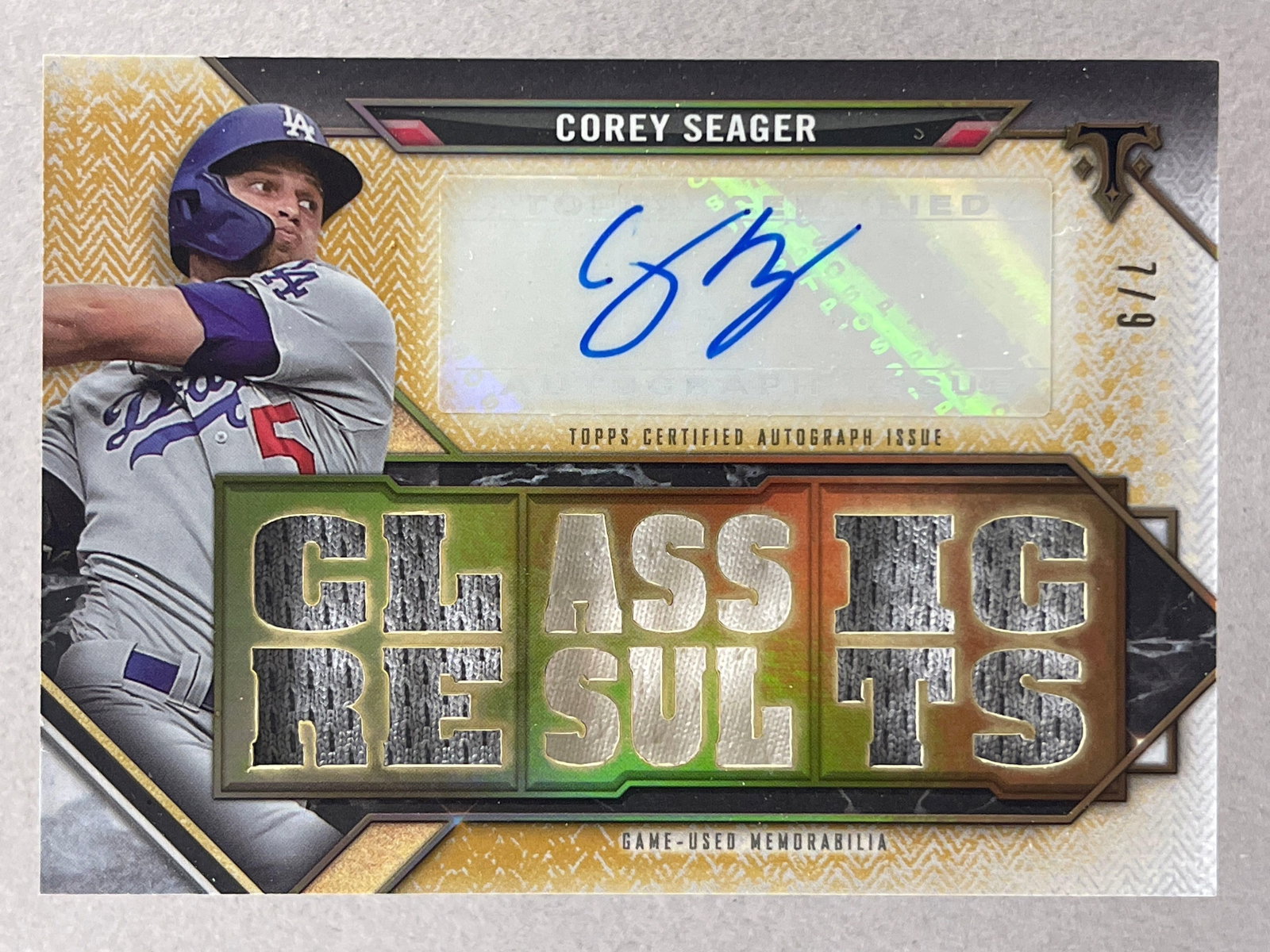 2021 Topps Triple Threads Auto Relic Core Seager 7/9 #TTAR-CSE3 (1 of 2)