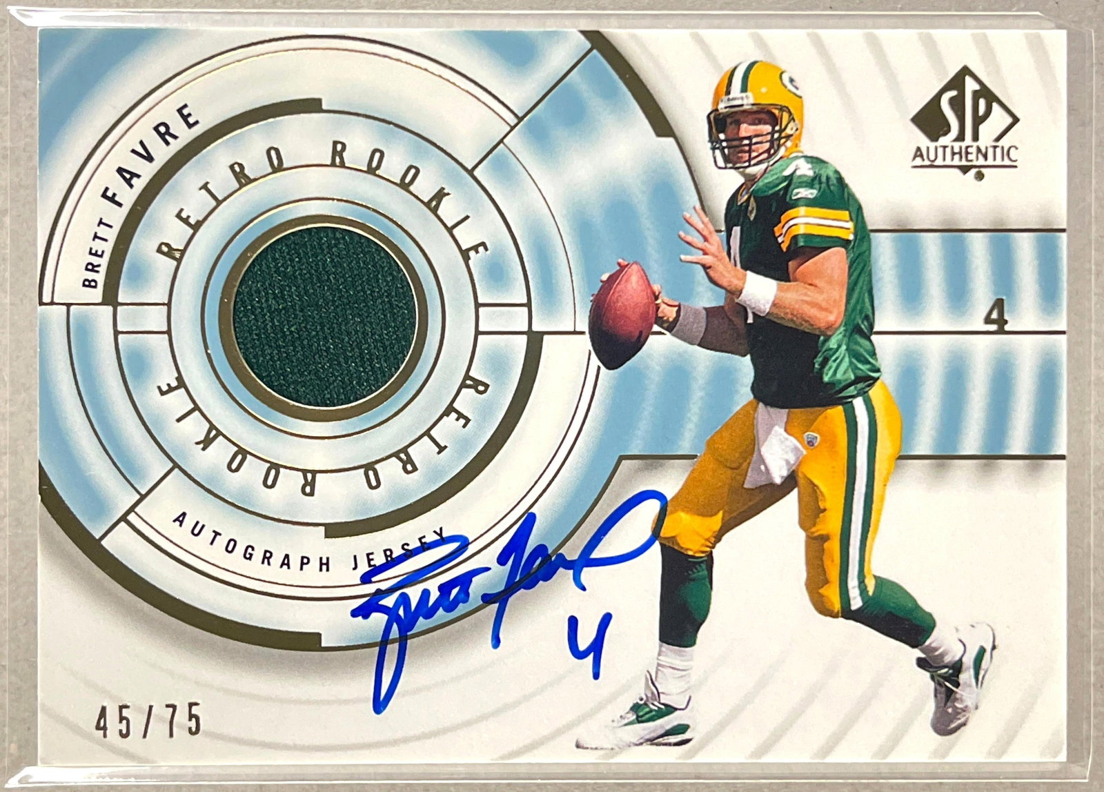 2008 SP Authentic Retro Rookie Auto Jersey Brett Favre 45/75 (1 of 2)
