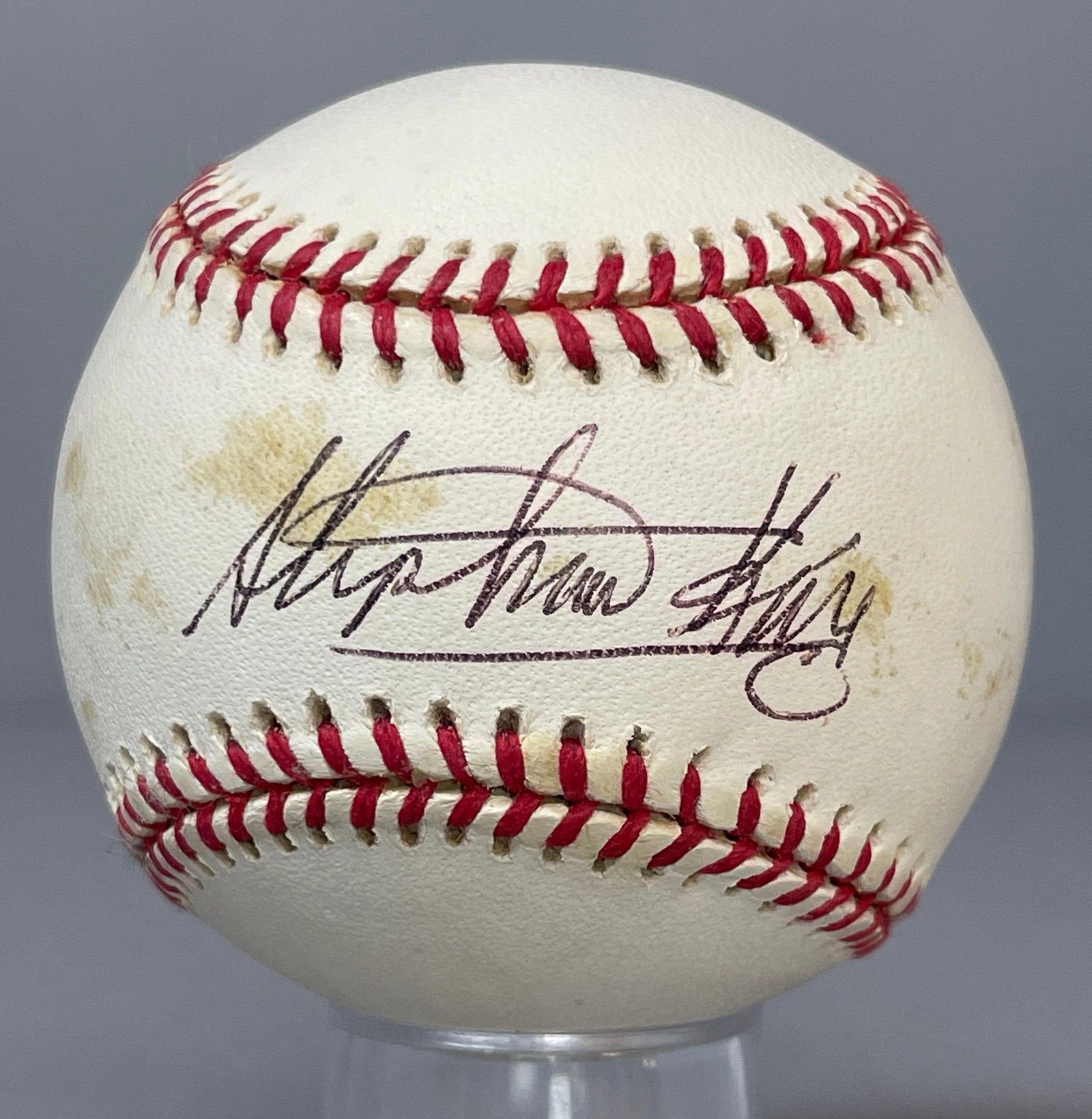 Rare Stephen King Signed AL MLB Rawlings Baseball with JSA COA: Rarely seen single signed baseball of American author King of Horror, Autographed Stephen King, with JSA COA