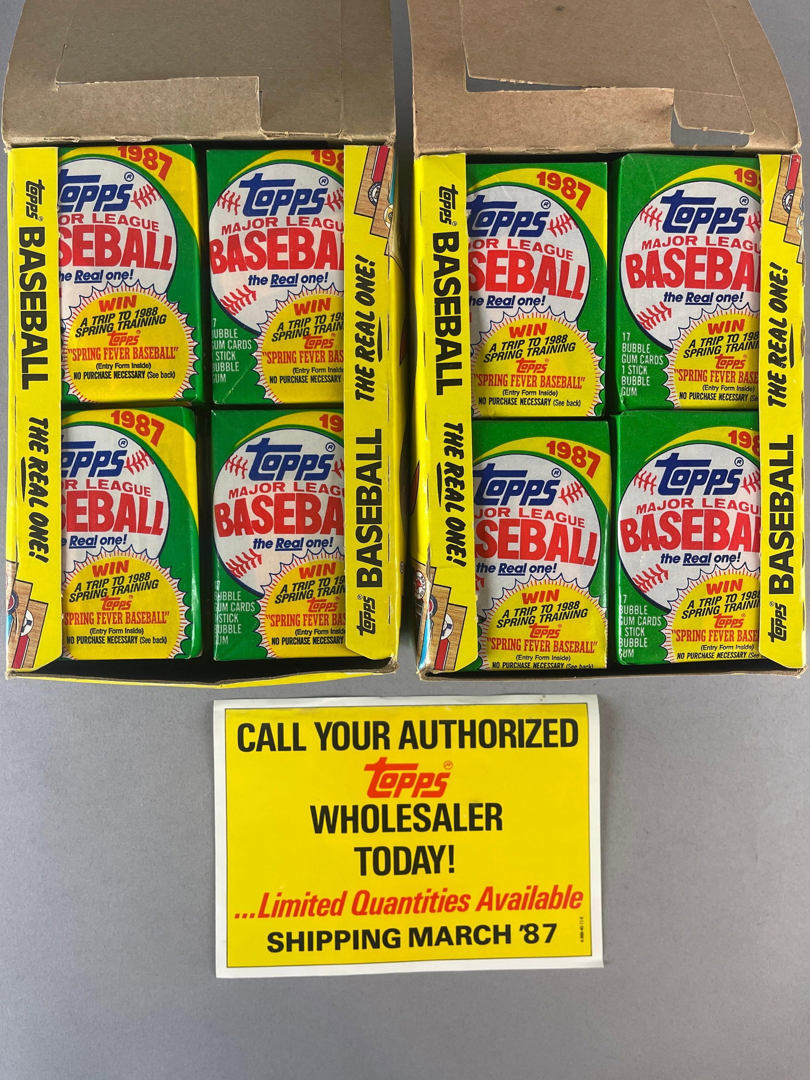 2 - 1987 Topps Baseball Wax Boxes - 4