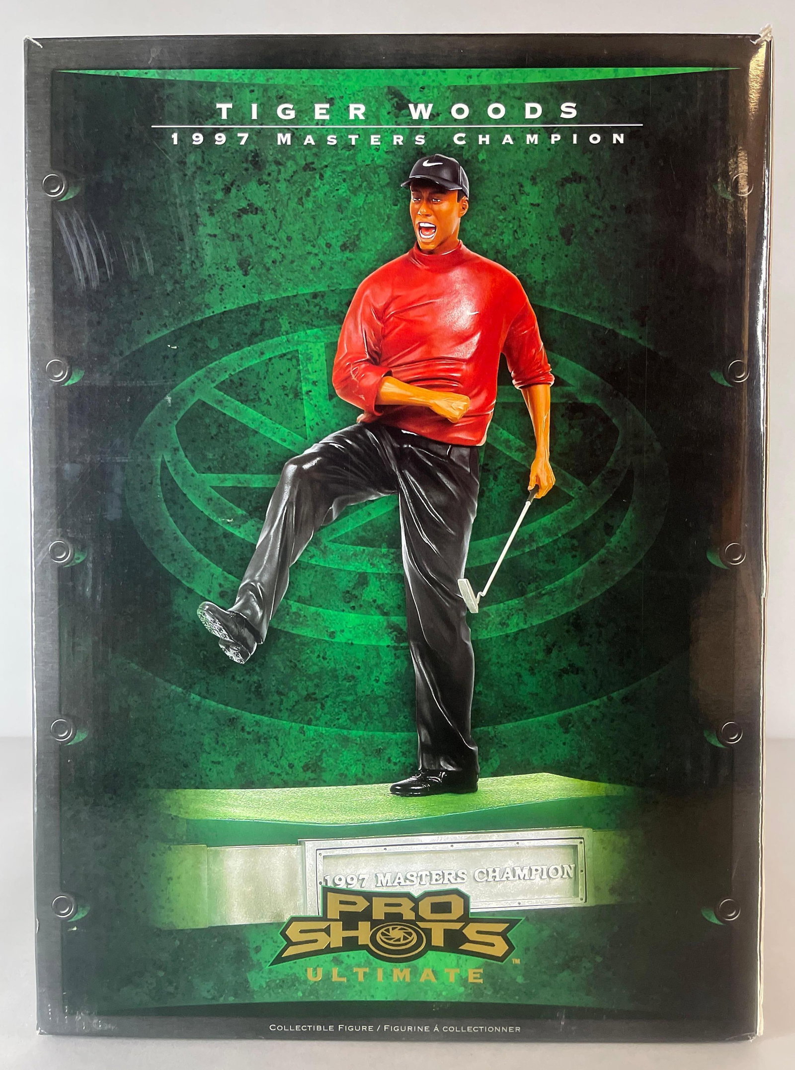 1997 Upper Deck Masters Champion Unopened Pro Shot Tiger Woods Figurine Statue: Unopened, Box Measures 11 1/2 x 10 1/2 x 16 Inches