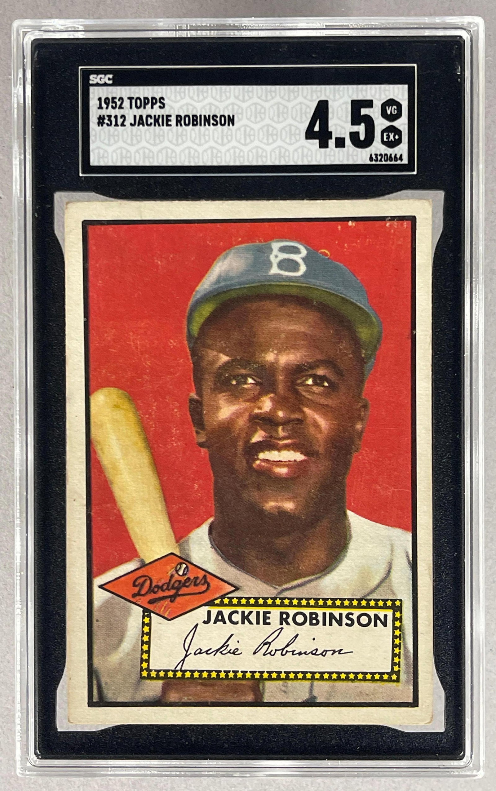 1952 Topps Jackie Robinson #312 SGC 4.5 (1 of 2)