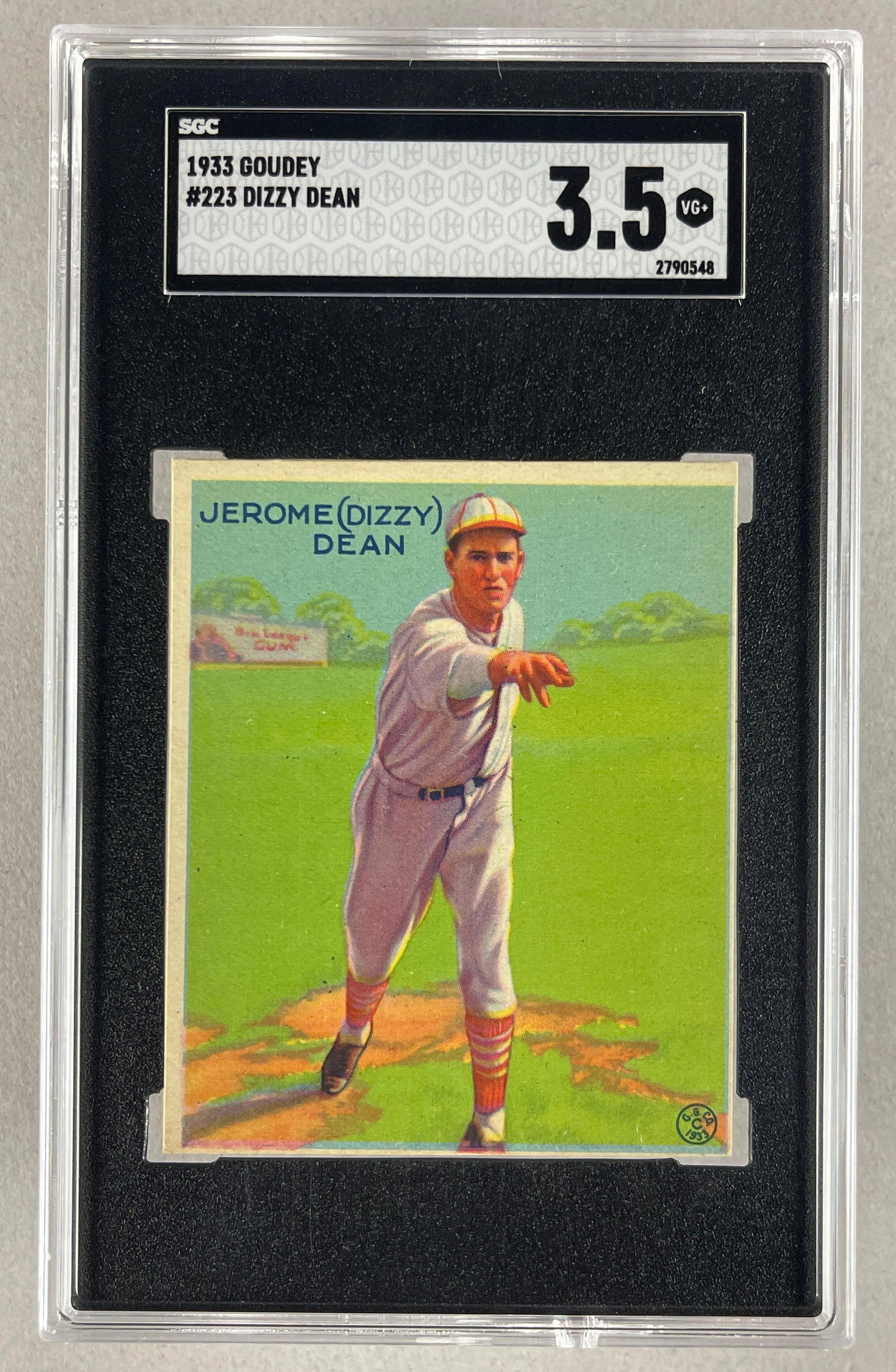 1933 Goudey Dizzy Dean #223 SGC 3.5: 1933 Goudey Dizzy Dean #223 SGC 3.5
