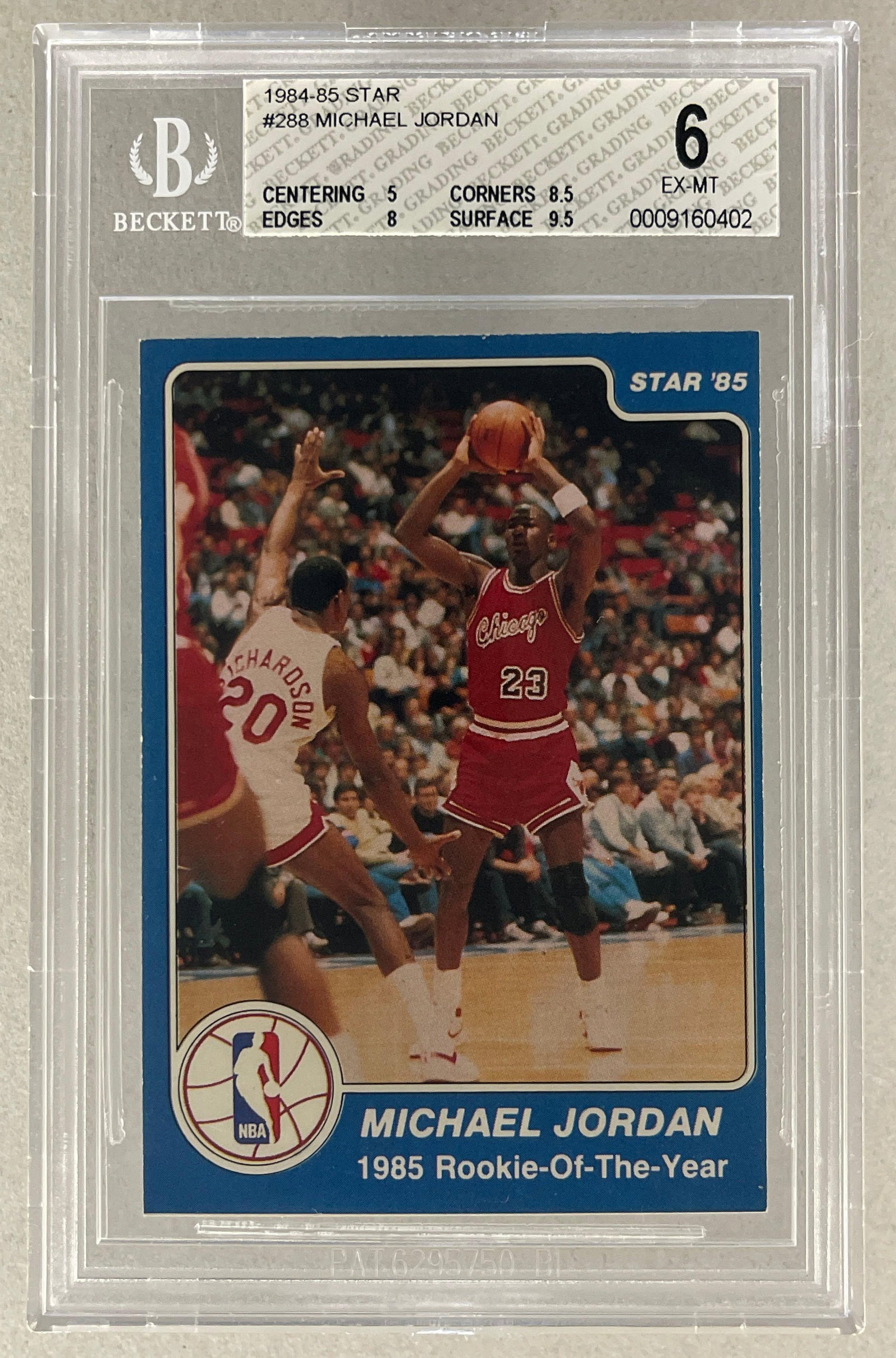 1984 - 85 Star Michael Jordan #288 BGS 6 (1 of 2)