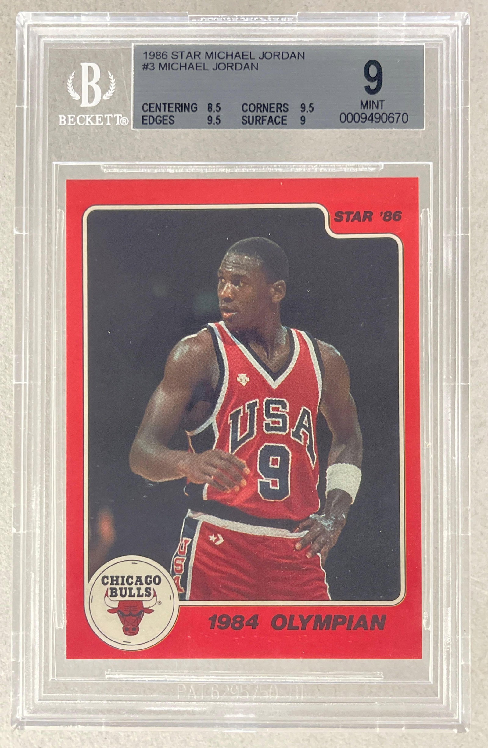 1986 Star Michael Jordan #3 BGS 9 (1 of 2)