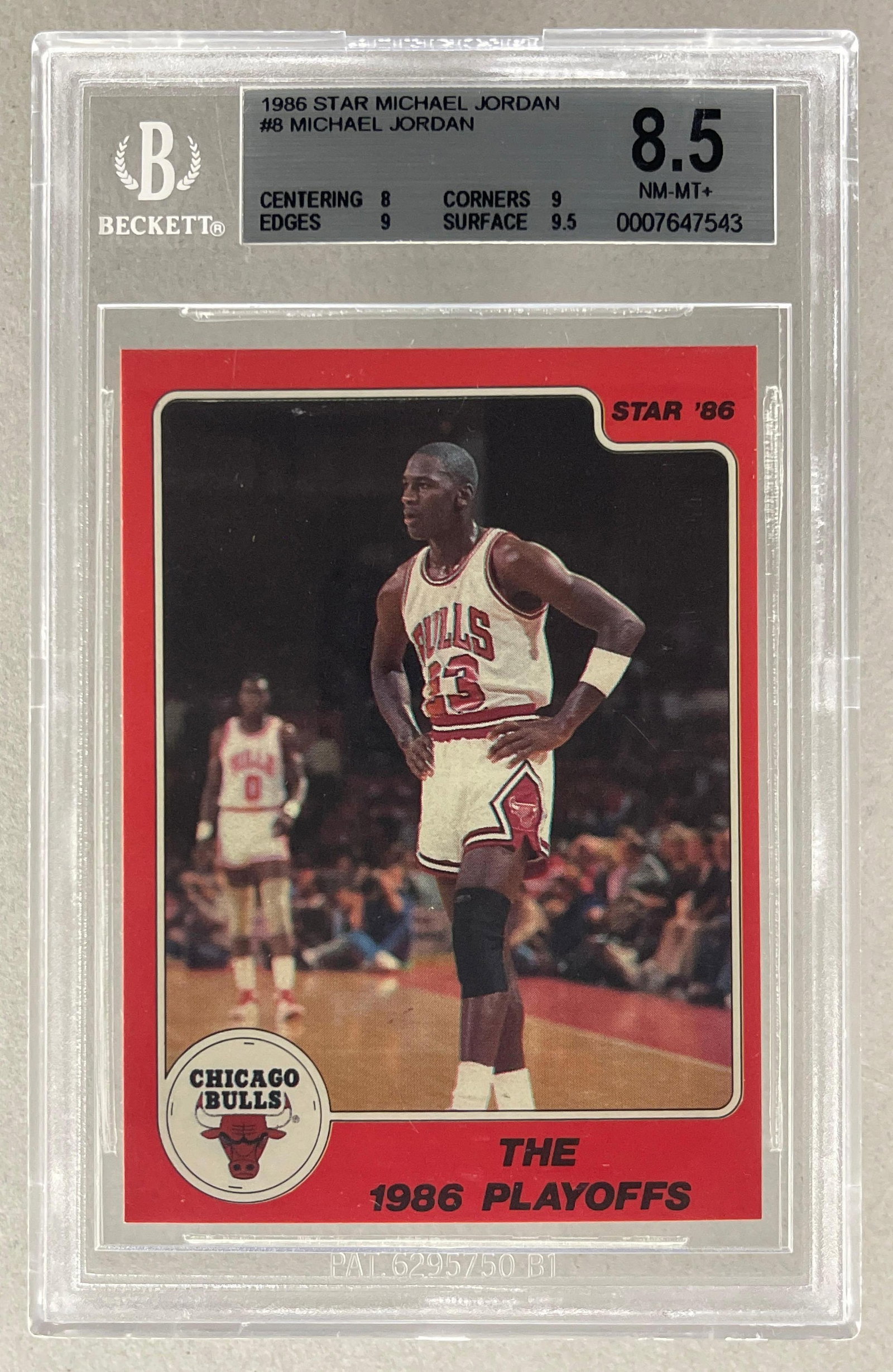 1986 Star Michael Jordan #8 BGS 8.5 (1 of 2)