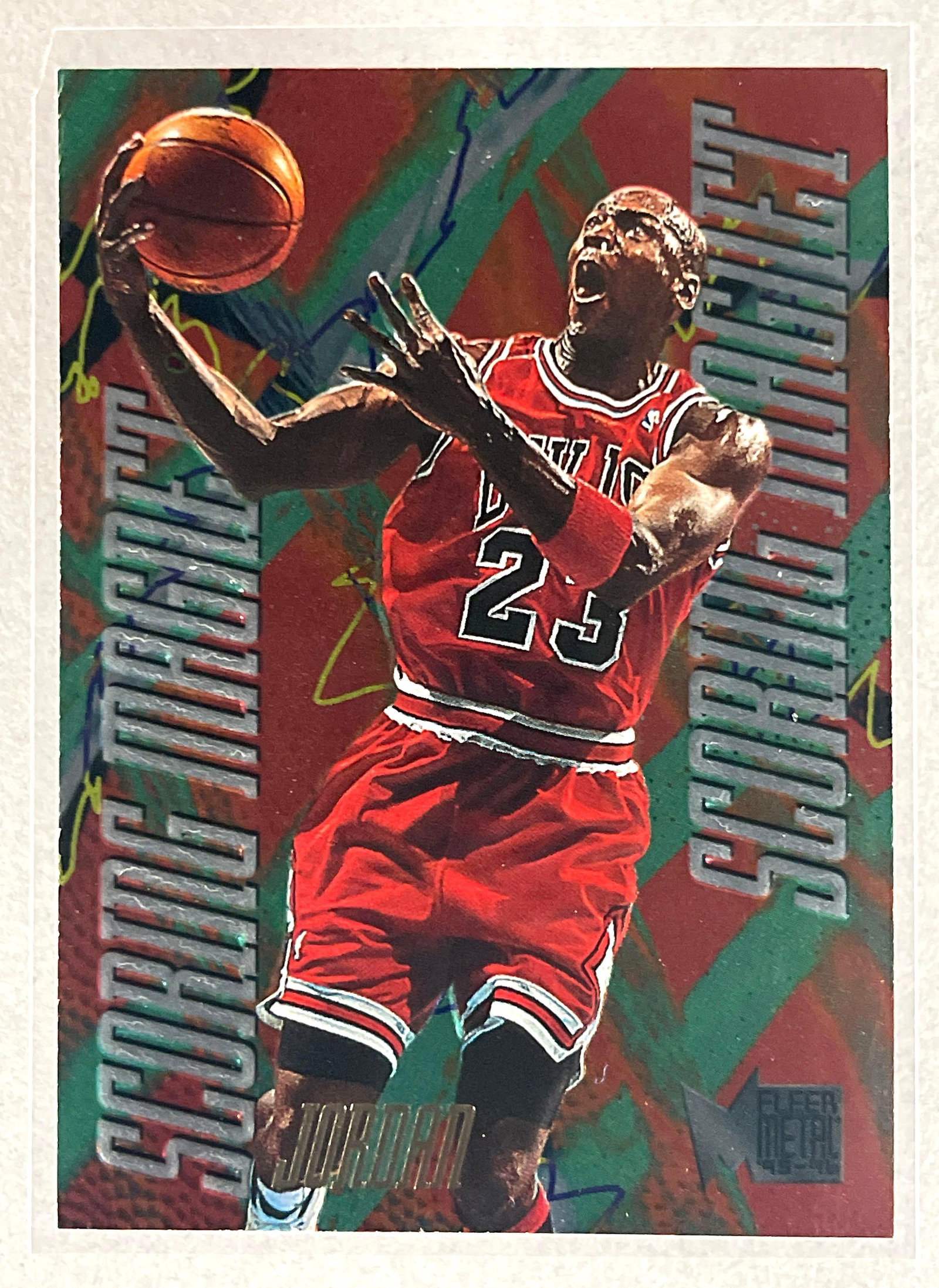 1995 Fleer Metal Scoring Magnet Michael Jordan #4 (1 of 2)