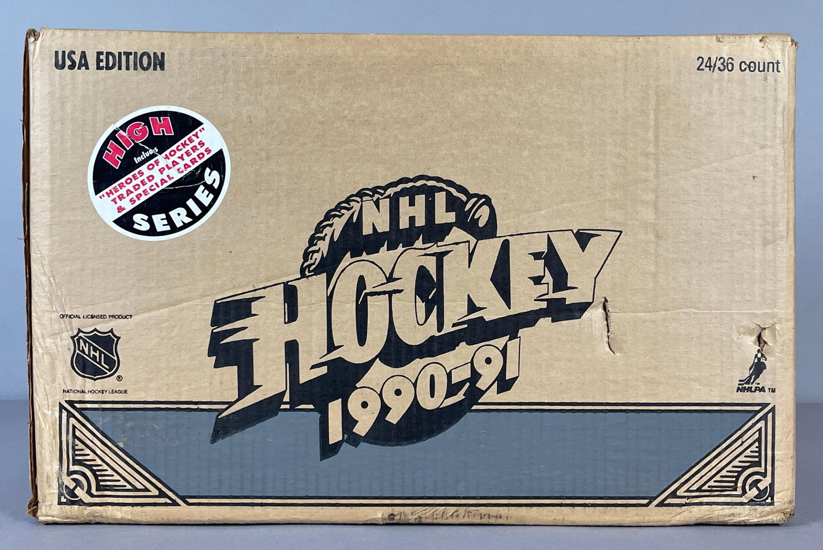 1990 Upper Deck Hockey Sealed High Series Wax Box Case: 24 - Boxes per case, 36 - Packs per box