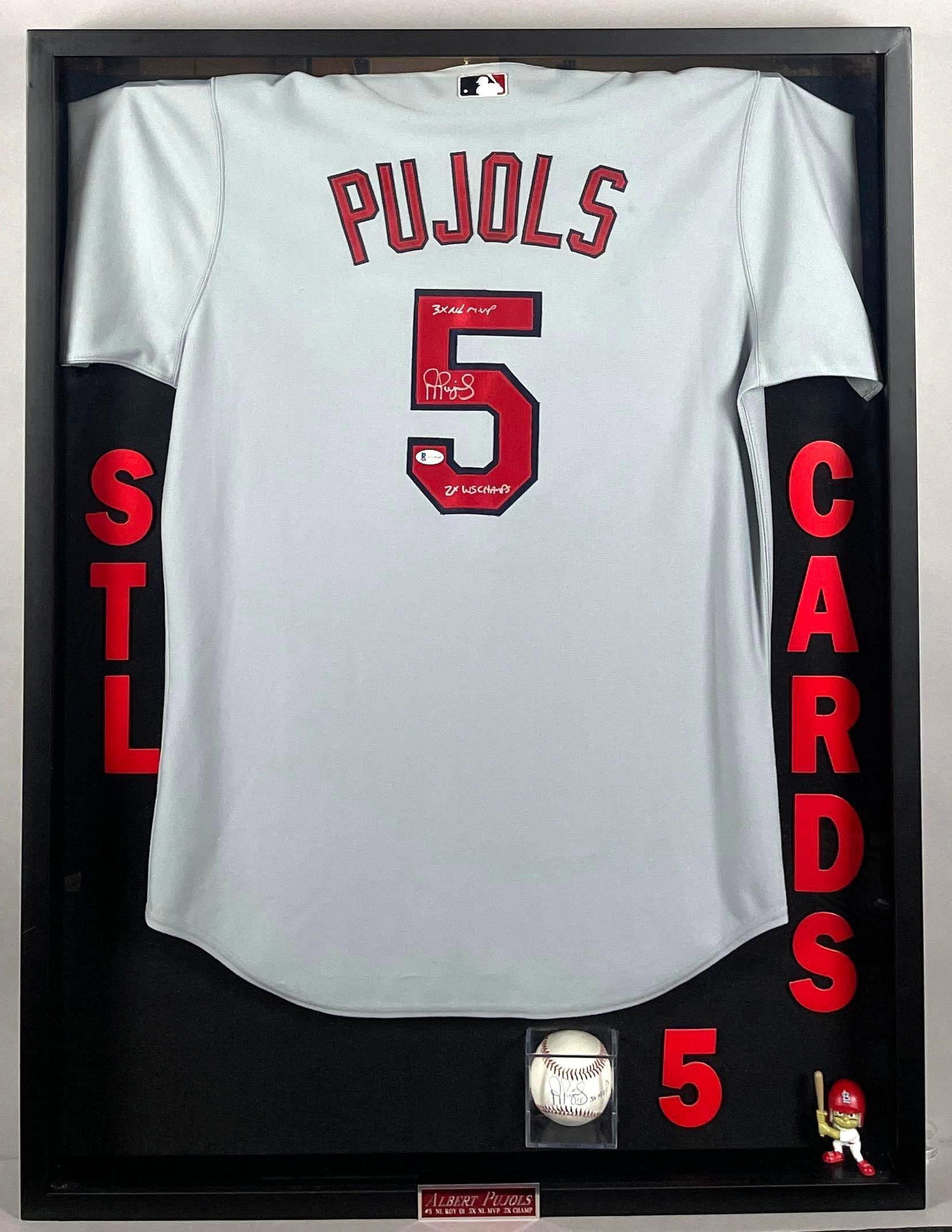Signed Albert Pujols Jersey and Baseball with PSA/ DNA COA and Inscriptions (1 of 7)