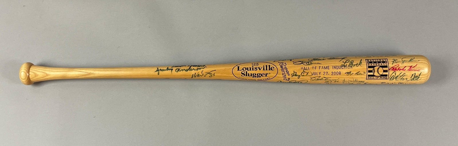 Rare 2008 HOF Induction Multi-Signed Bat from The Stan Musial Collection with 50 Autos (1 of 13)