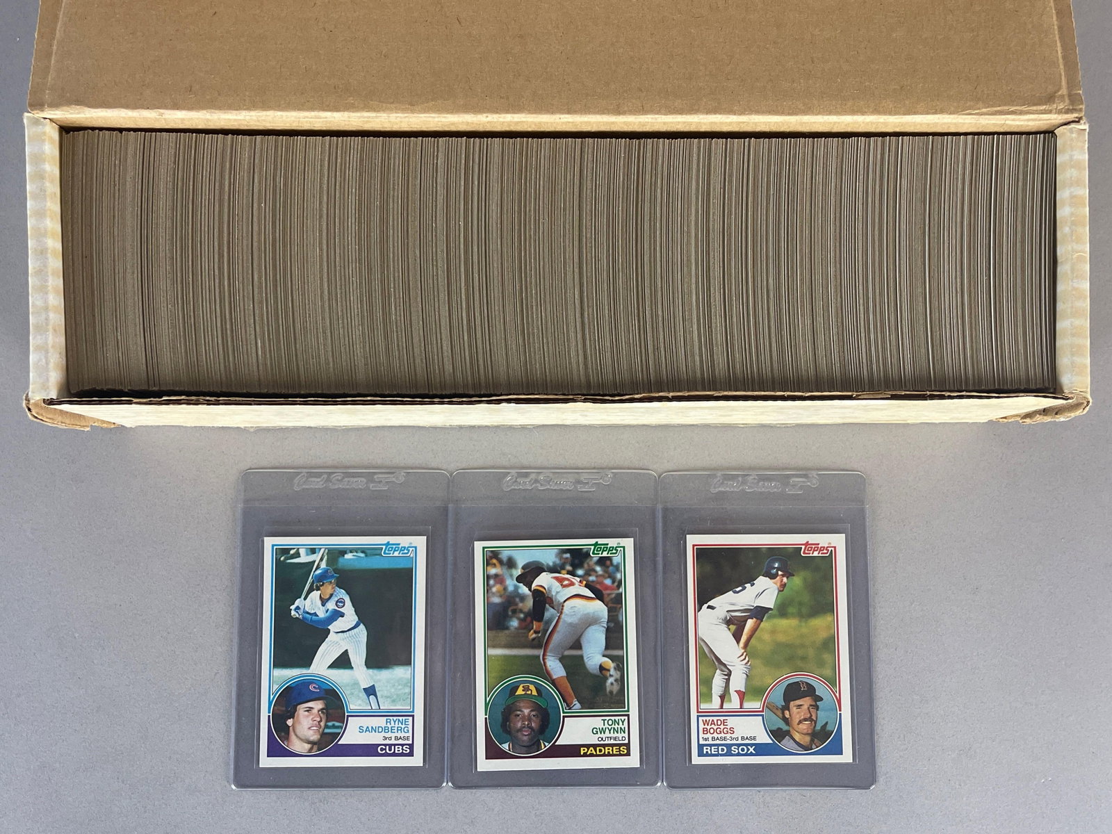 1983 Topps Baseball Complete High-Grade Set: Conditions vary, EXMT - NMMT, Sharp Set, Includes Sandberg, Gwynn, and Boggs Rookies