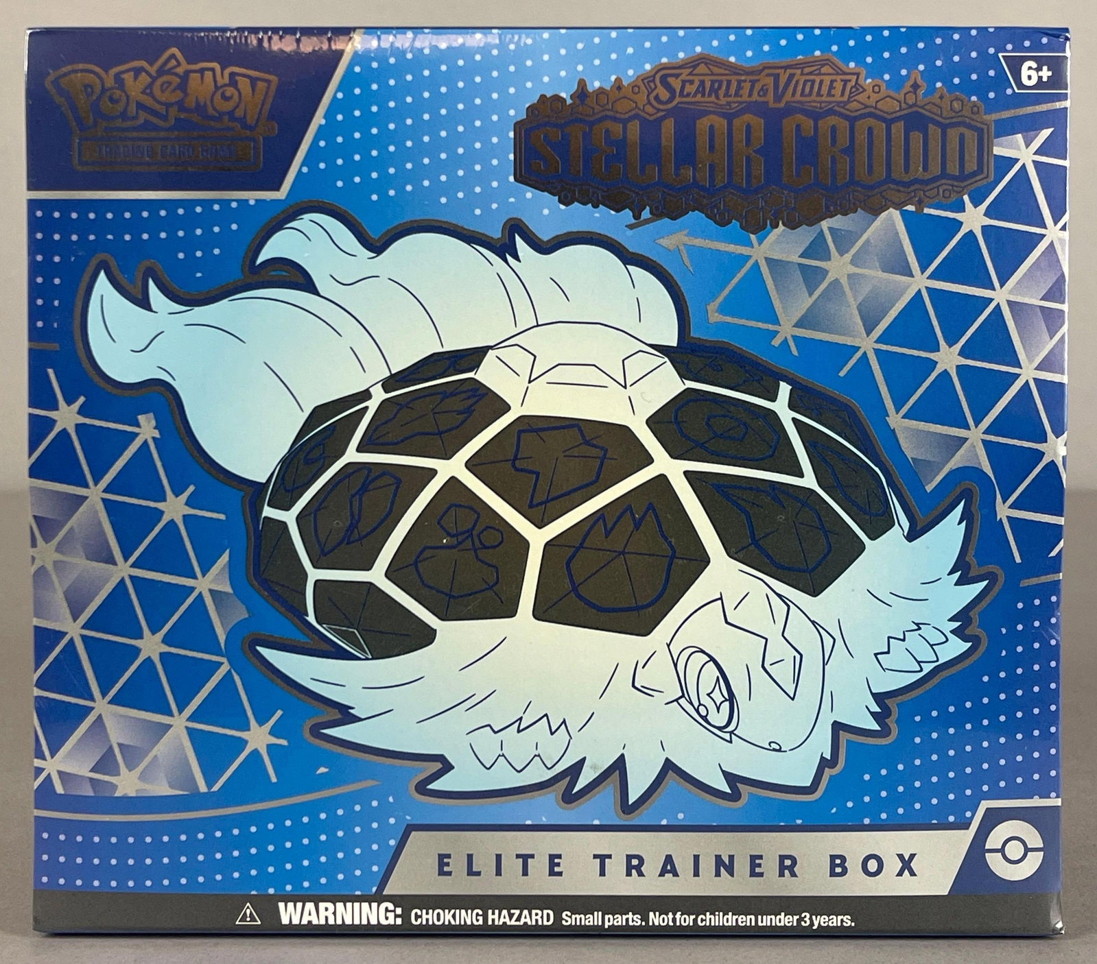 2024 Pokemon Scarlet and Violet Stellar Crown Sealed Elite Trainer Box: Includes 9 - Booster packs, 1 - Full art foil Promo, 45 - Energy cards, 6 - Damage counter dice, Collector box, and More