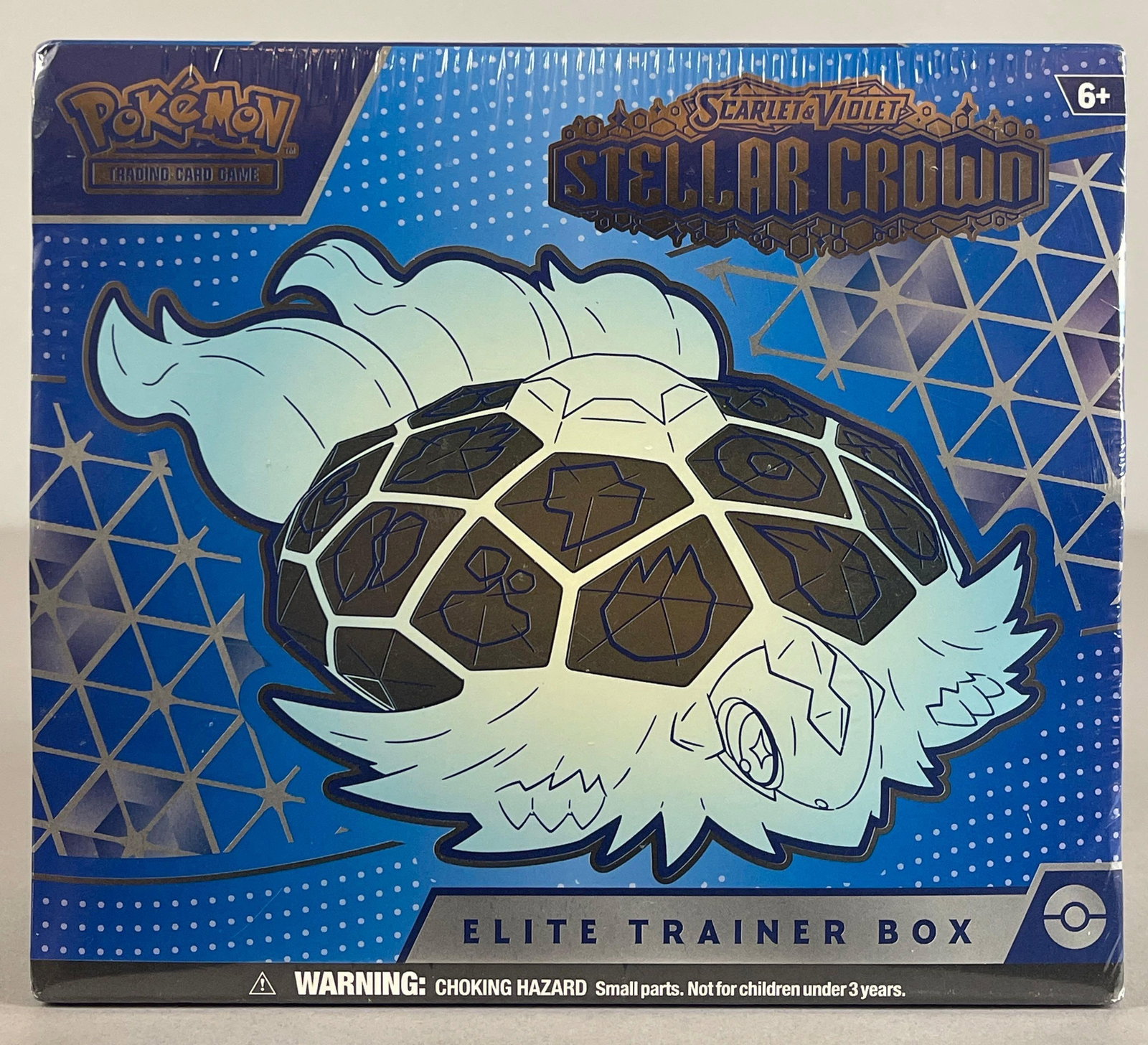 2024 Pokemon Scarlet and Violet Stellar Crown Sealed Elite Trainer Box: Includes 9 - Booster packs, 1 - Full art foil Promo, 45 - Energy cards, 6 - Damage counter dice, Collector box, and More