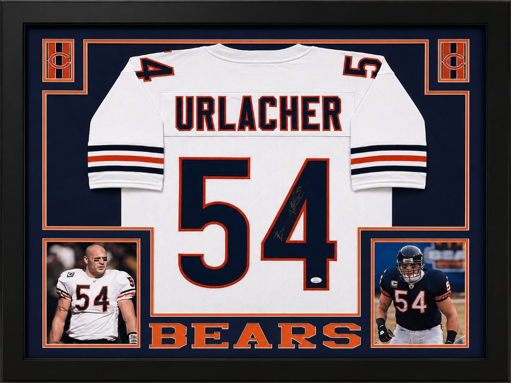 Brian Urlacher Signed and Framed Jersey with JSA COA (1 of 5)
