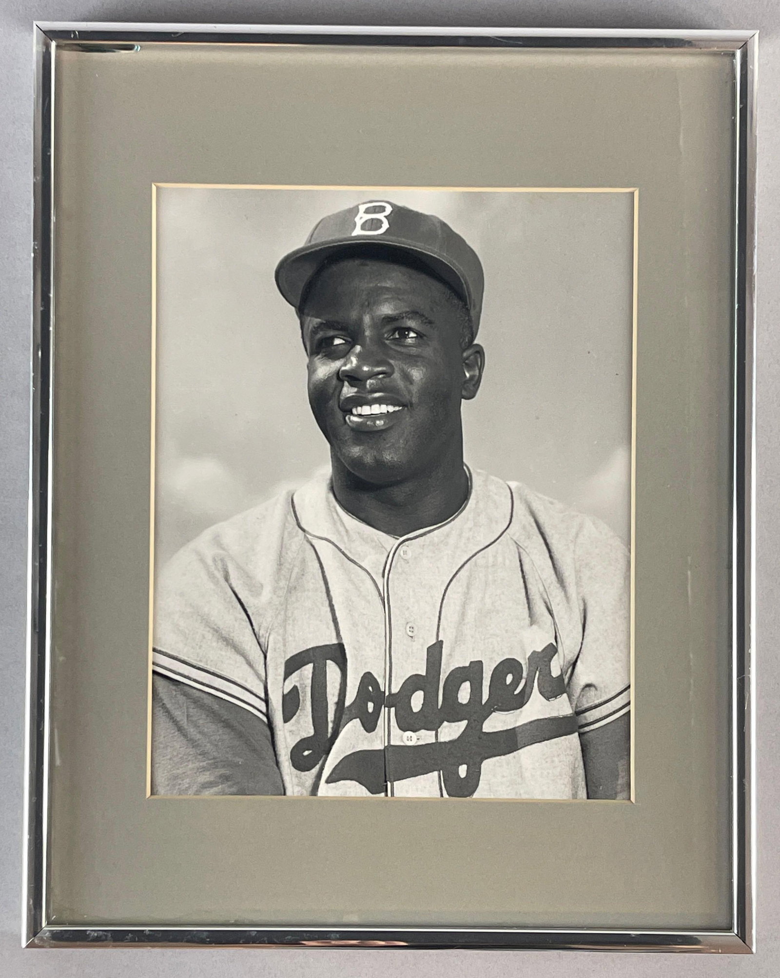 Jackie Robinson Type 3 Bettmann Original Photo: Bettmann Original Photo, Top left glass damaged