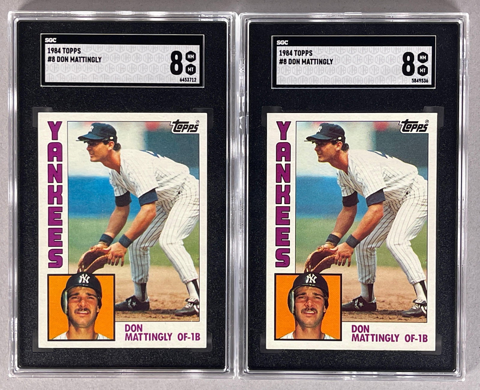 2 - 1984 Topps Don Mattingly #8 Rookie SGC 8 (1 of 2)