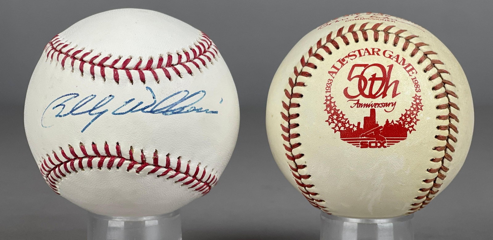Billy Williams Signed Baseball with 50th Anniversary All-Star Ball (1 of 2)