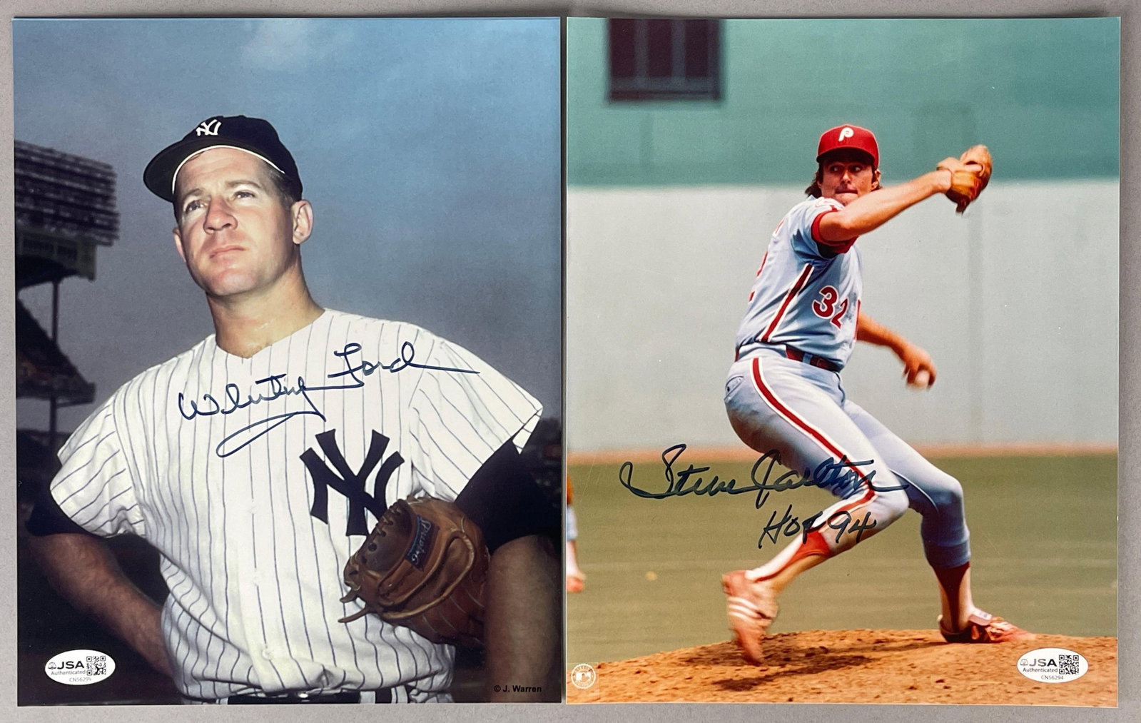 2 - Steve Carlton and Whitey Ford Signed 8x10 Photos with JSA COA (1 of 3)