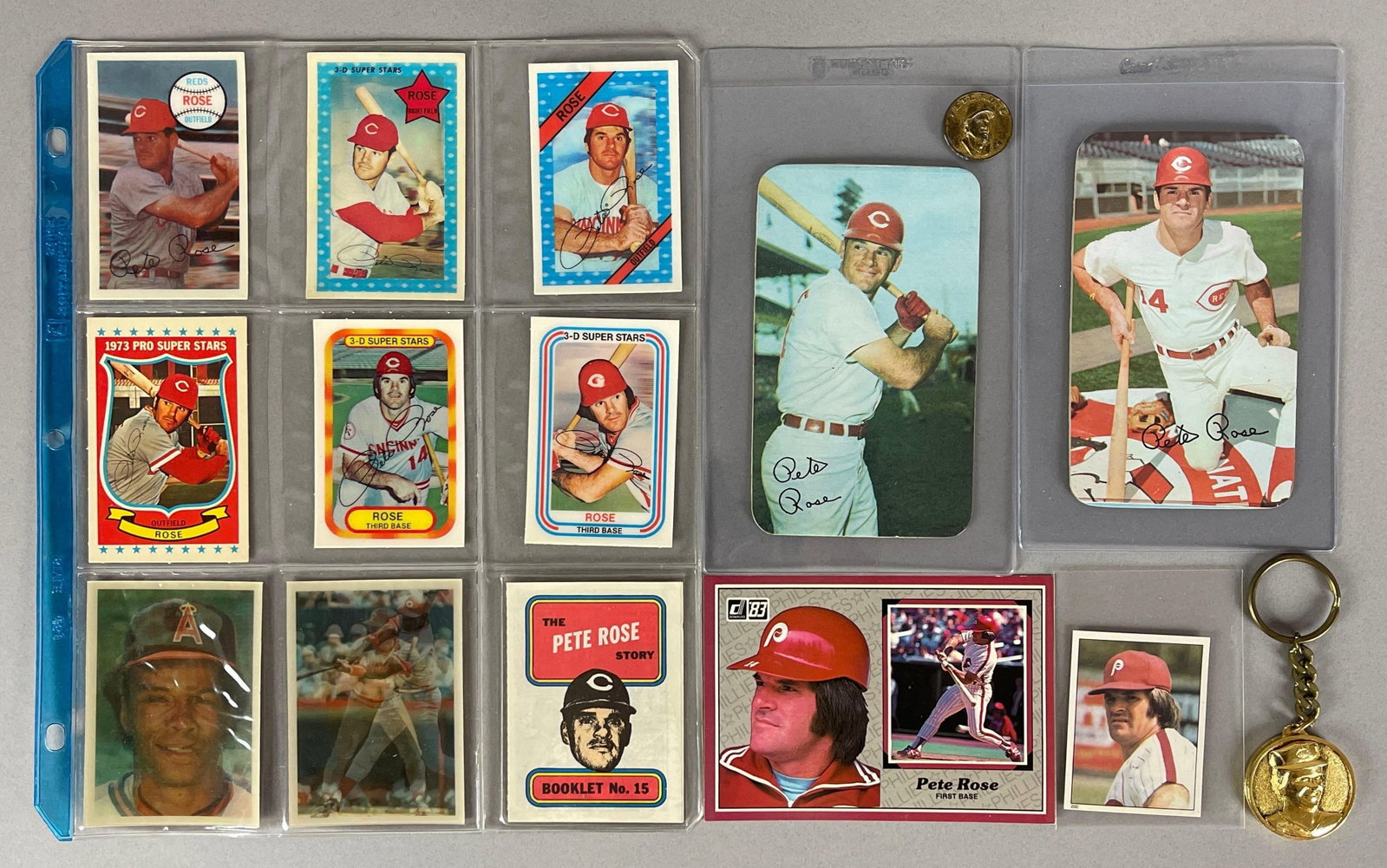 1970 - 86 Collection of Pete Rose cards and Memorabilia (1 of 2)