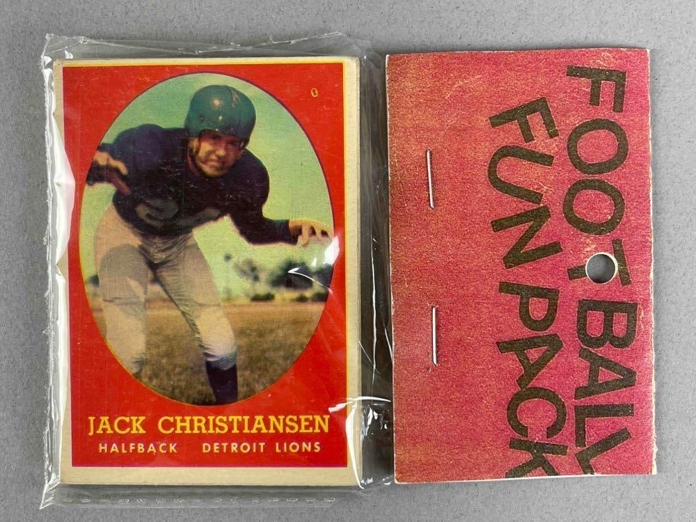 1958 Topps Football West Corps Cello Fun Pack: 10 - Cards per pack, West Corps was a repacking company in the 1970s