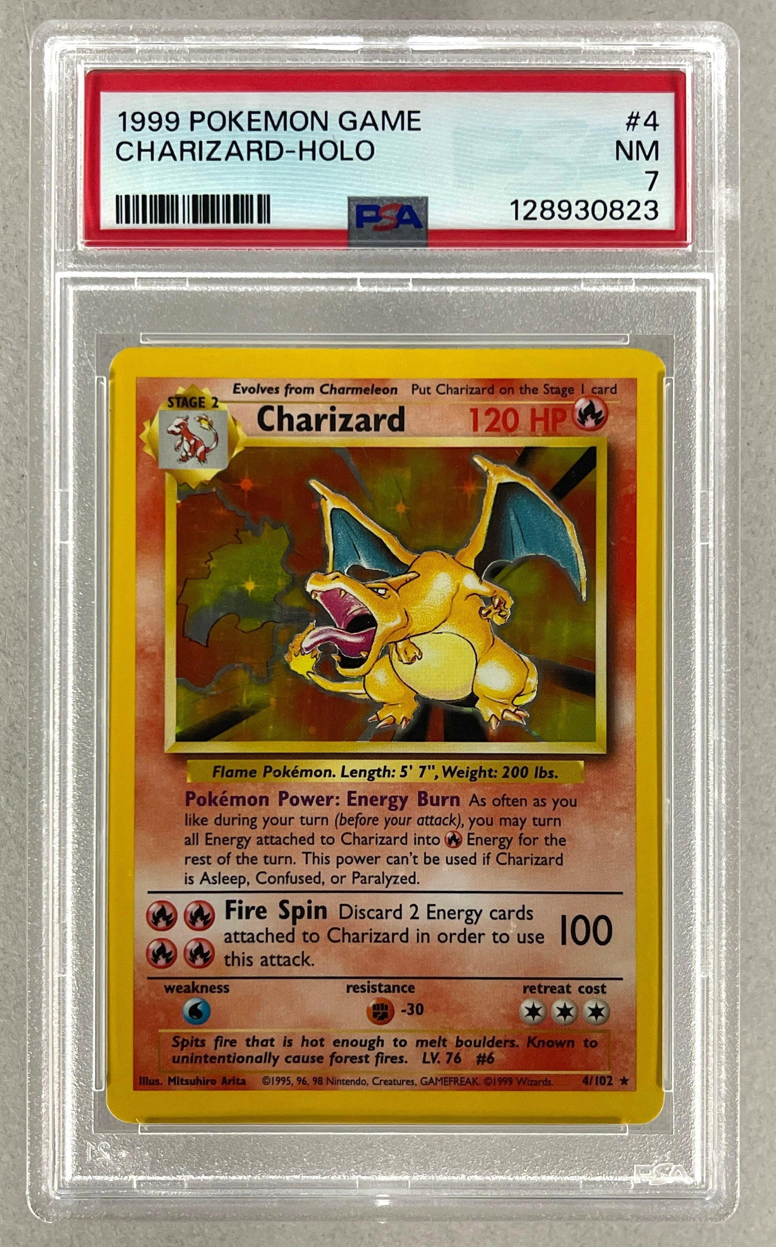1999 Pokemon Game Charizard #4 Holo PSA 7 (1 of 2)