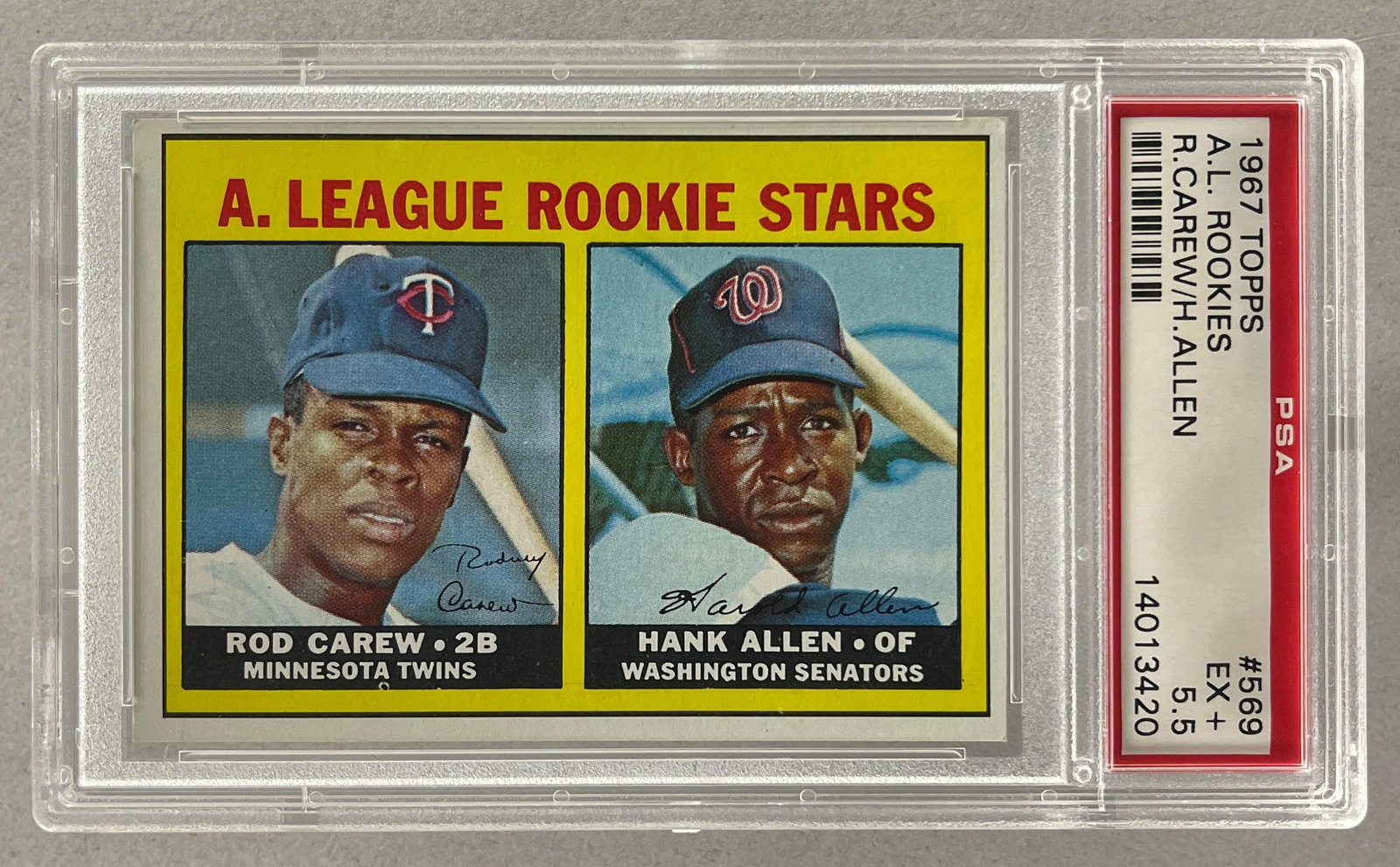 1967 Topps A.L. Rookies Rod Carew #569 PSA 5.5 (1 of 2)