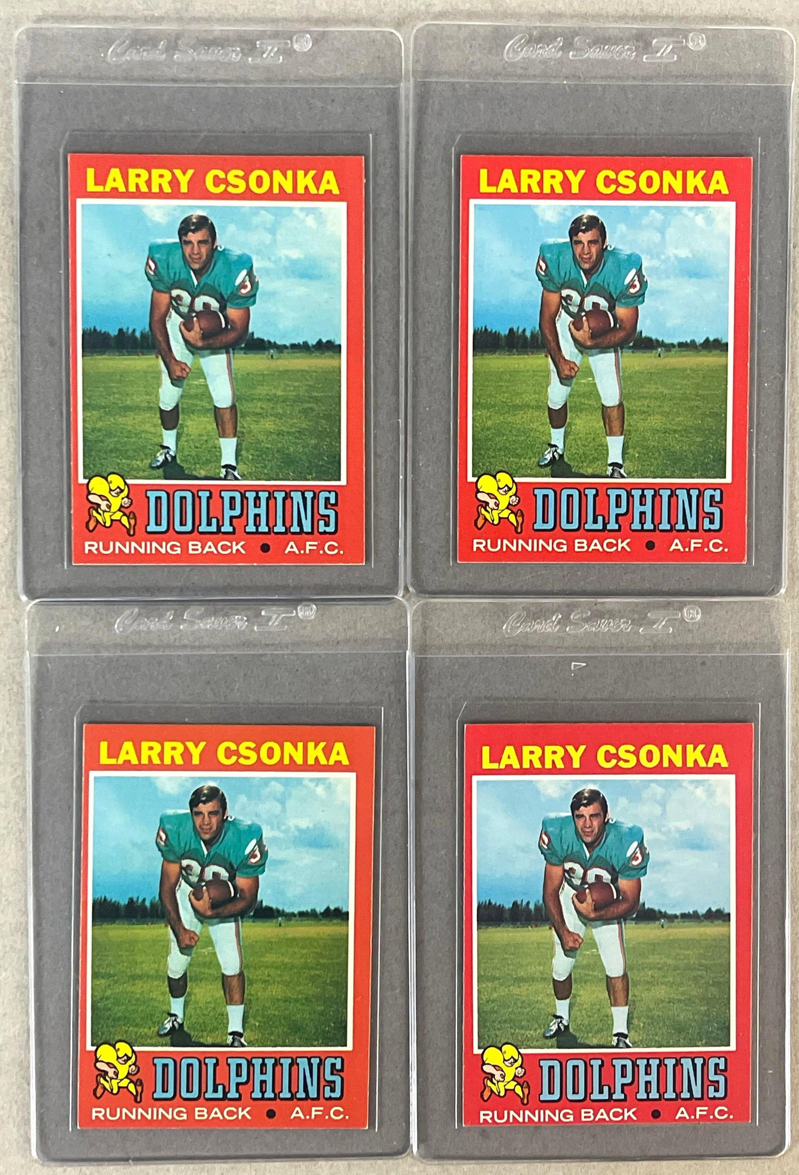 4 - 1971 Topps Larry Csonka #45 High-Grade Cards: Sharp cards, EXMT or Better, Ready to Grade