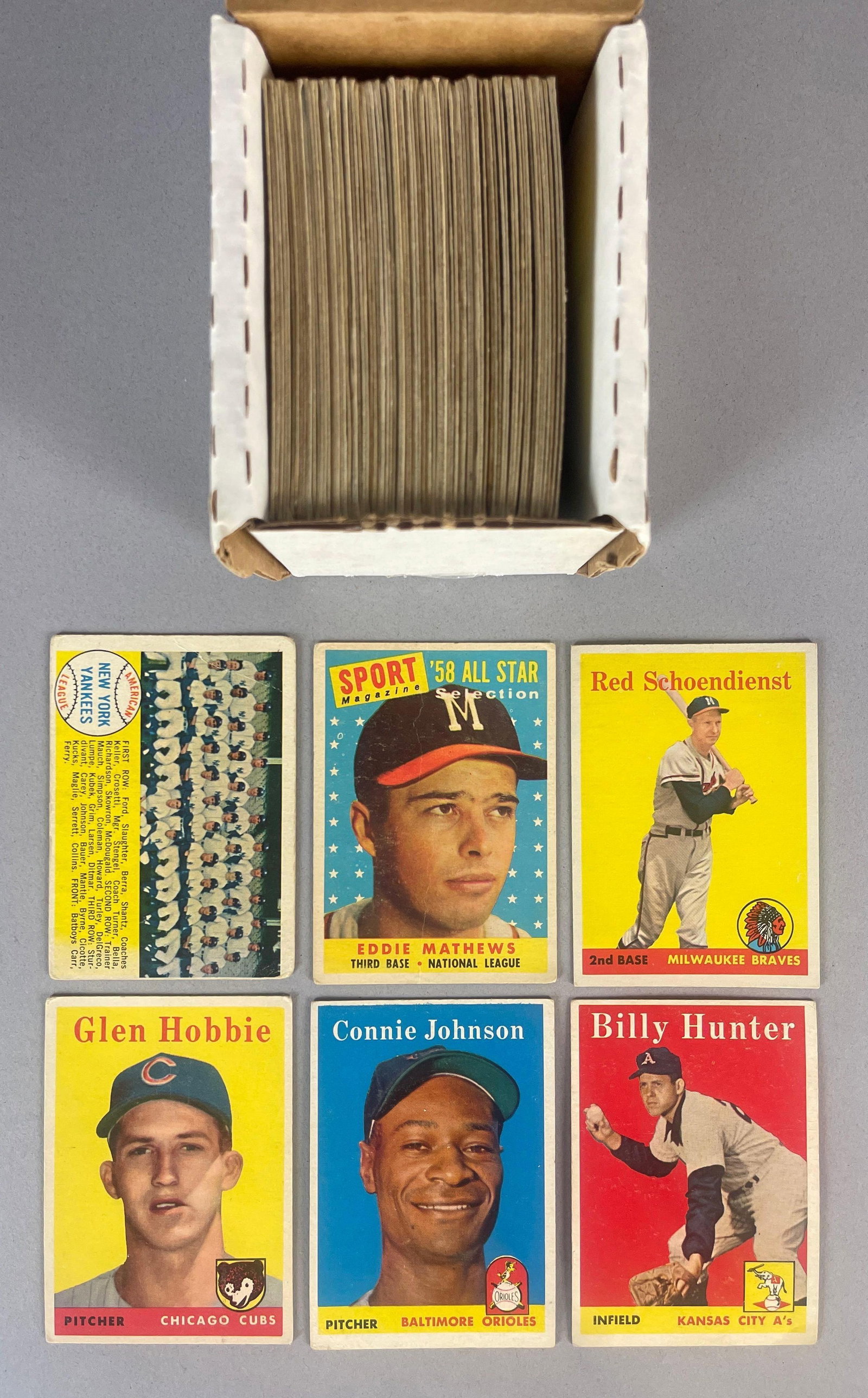 90+ 1958 Topps Baseball Cards with HOFs (1 of 2)