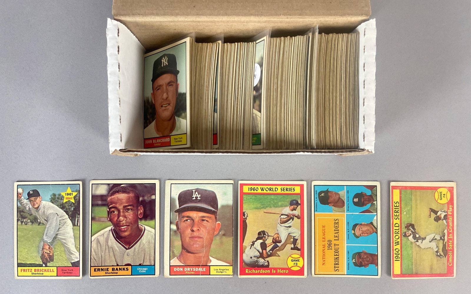 200+ 1961 Topps Baseball Cards with HOFs and Stars (1 of 2)