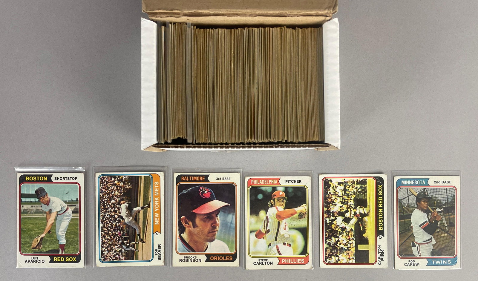260+ 1974 Topps Baseball Cards with HOFs and Stars: Conditions vary, Low - VG, Includes Munson, Fisk, Seaver, Carlton, and More